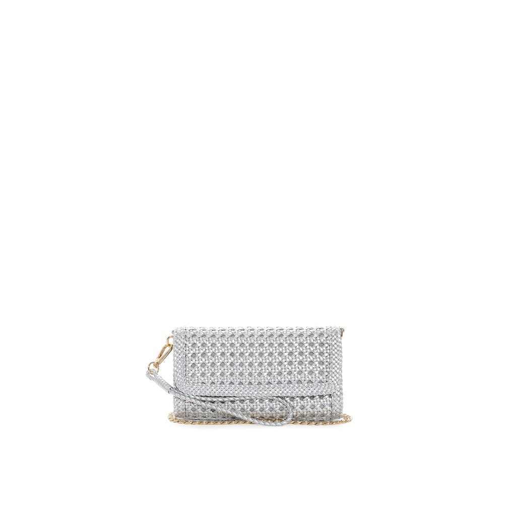 BOLSO DE MANO MINI V153 METAL SILVER