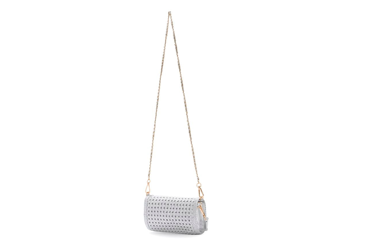 BOLSO DE MANO MINI V153 METAL SILVER