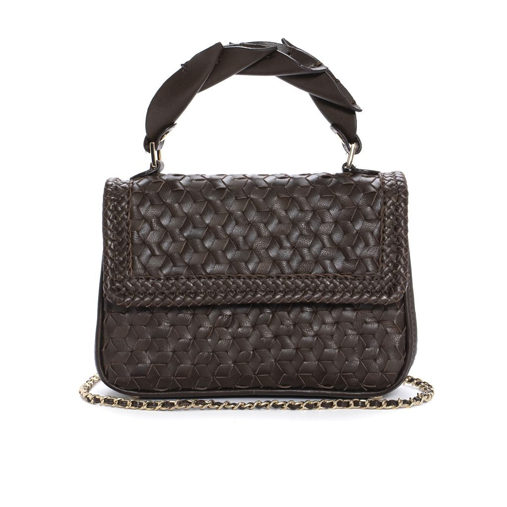 BOLSO DE MANO MINI V158 CAFE