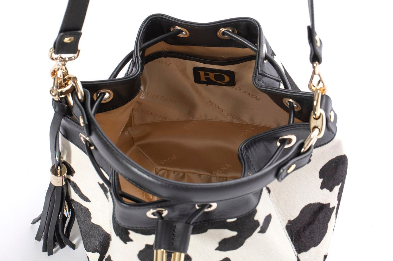 BOLSO DE MANO V171 MUCCA NEGRO