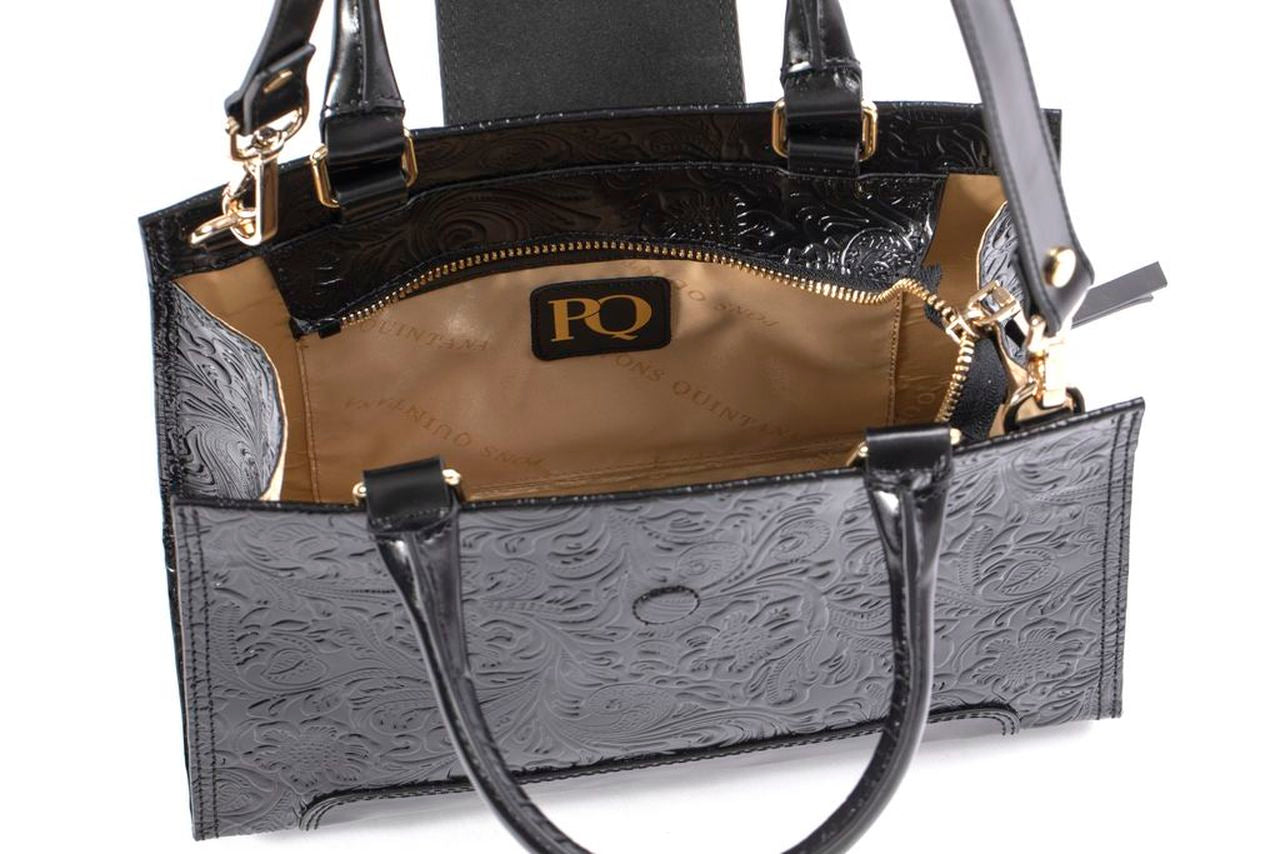 BOLSO DE MANO V178 CHARRO+NEPAL NEGRO