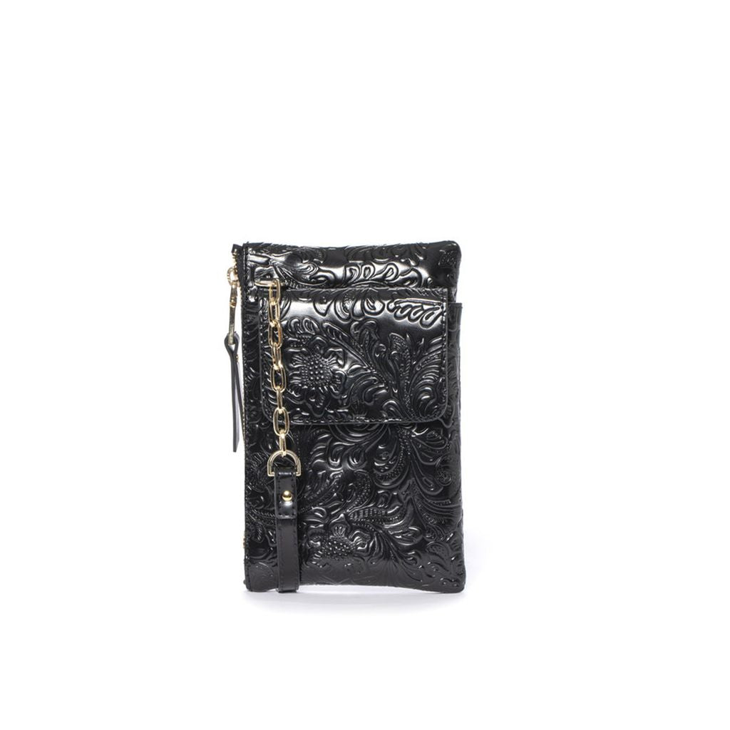 BANDOLERA PORTA MÓVIL V186 CHARRO NEGRO