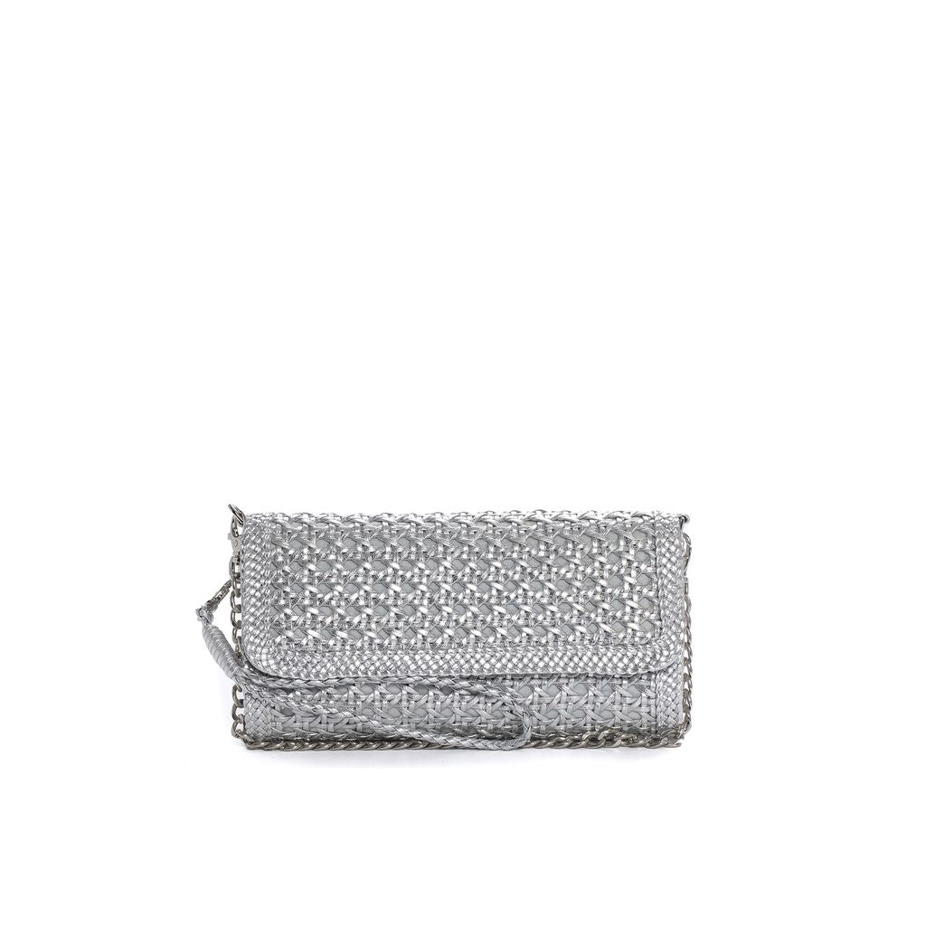 BOLSO DE MANO V202 METAL SILVER