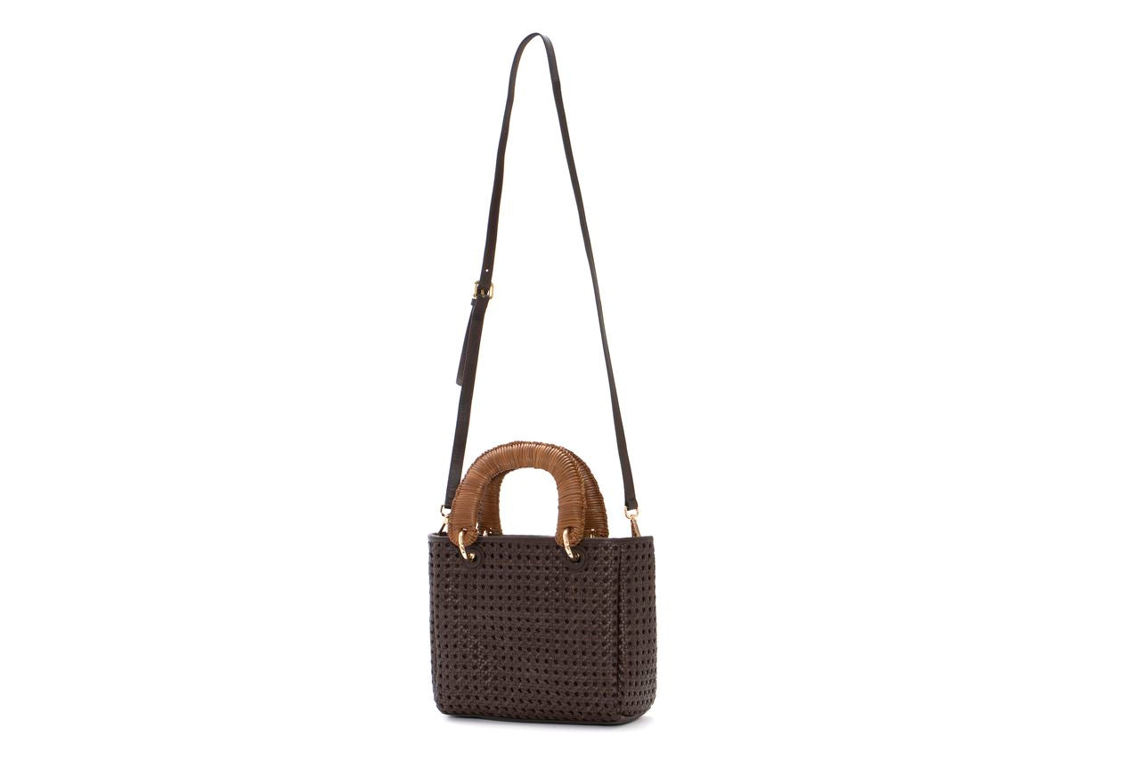 BOLSO DE MANO MINI V247 CAFE