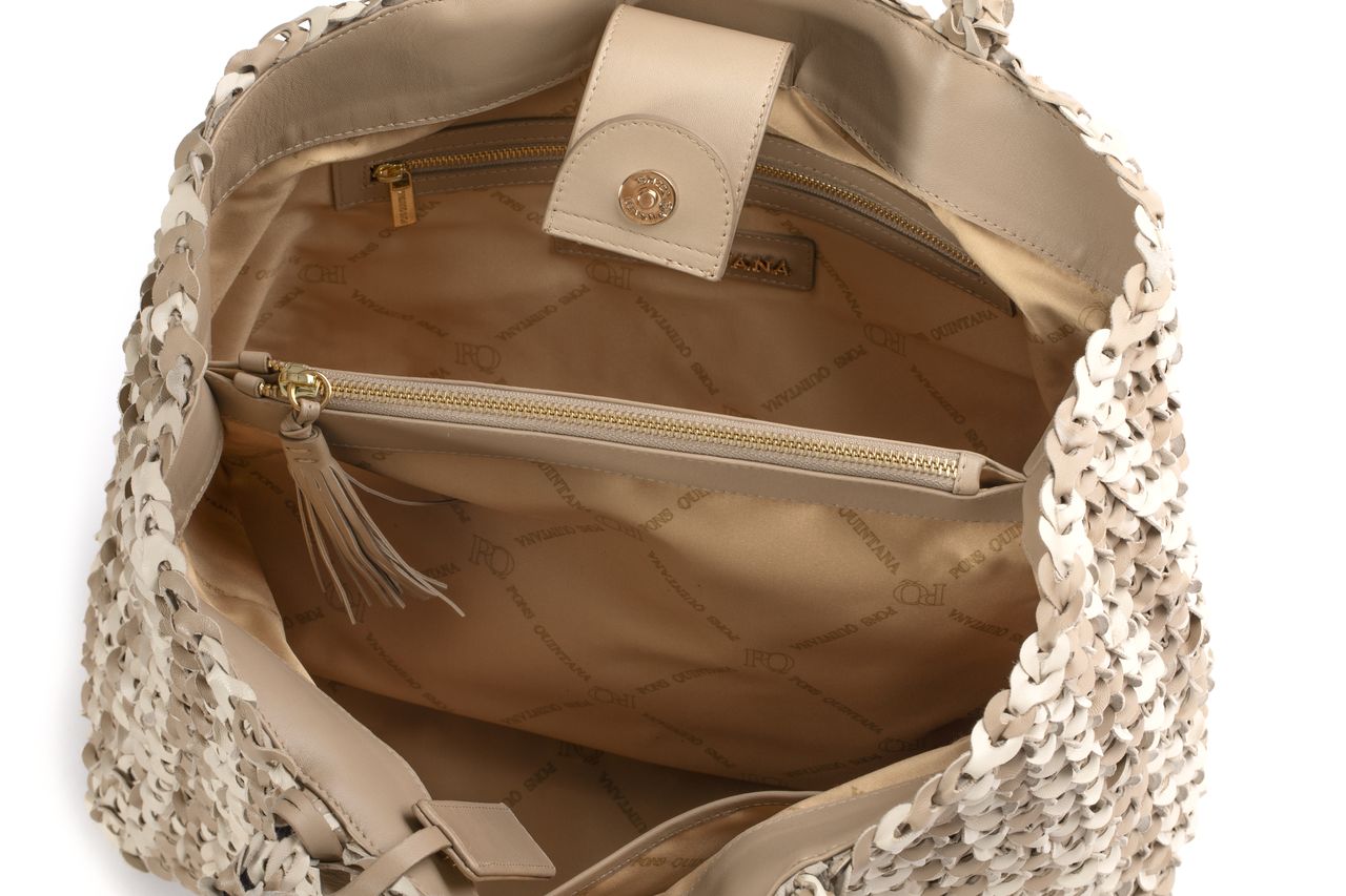 BOLSO DE HOMBRO V253 NAPA TAUPE+SALINAS