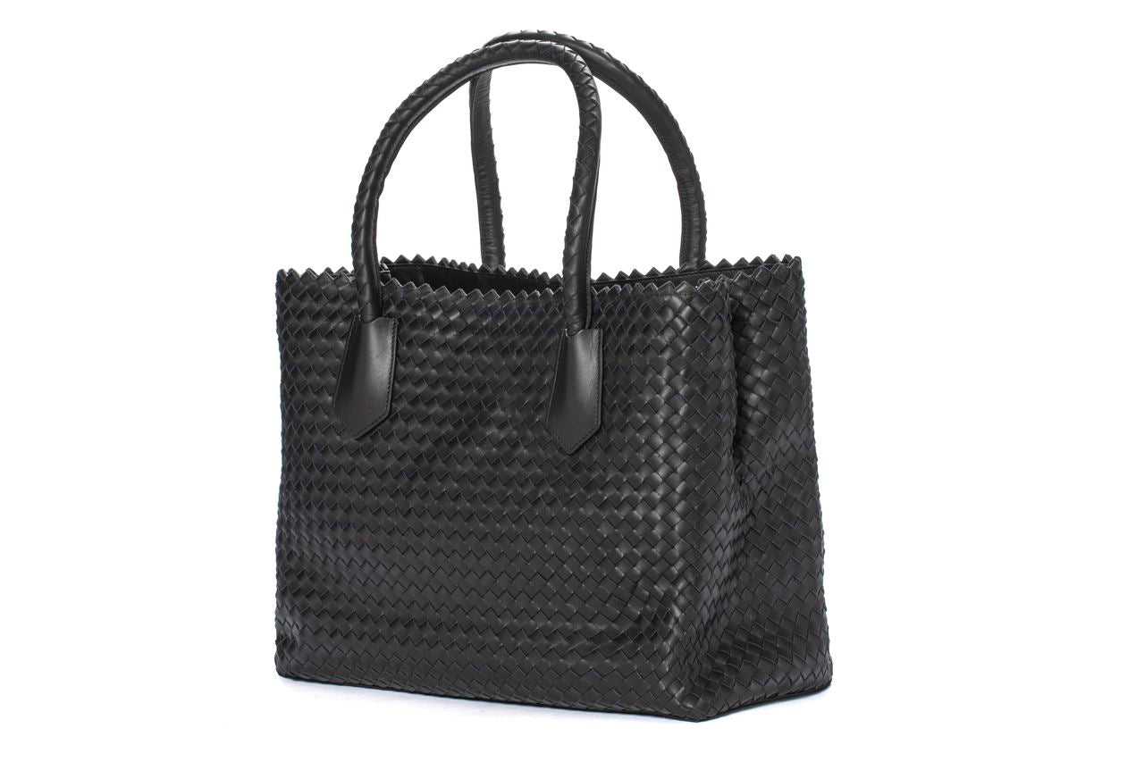 V631 SHOPPER BAG WOVEN BLACK