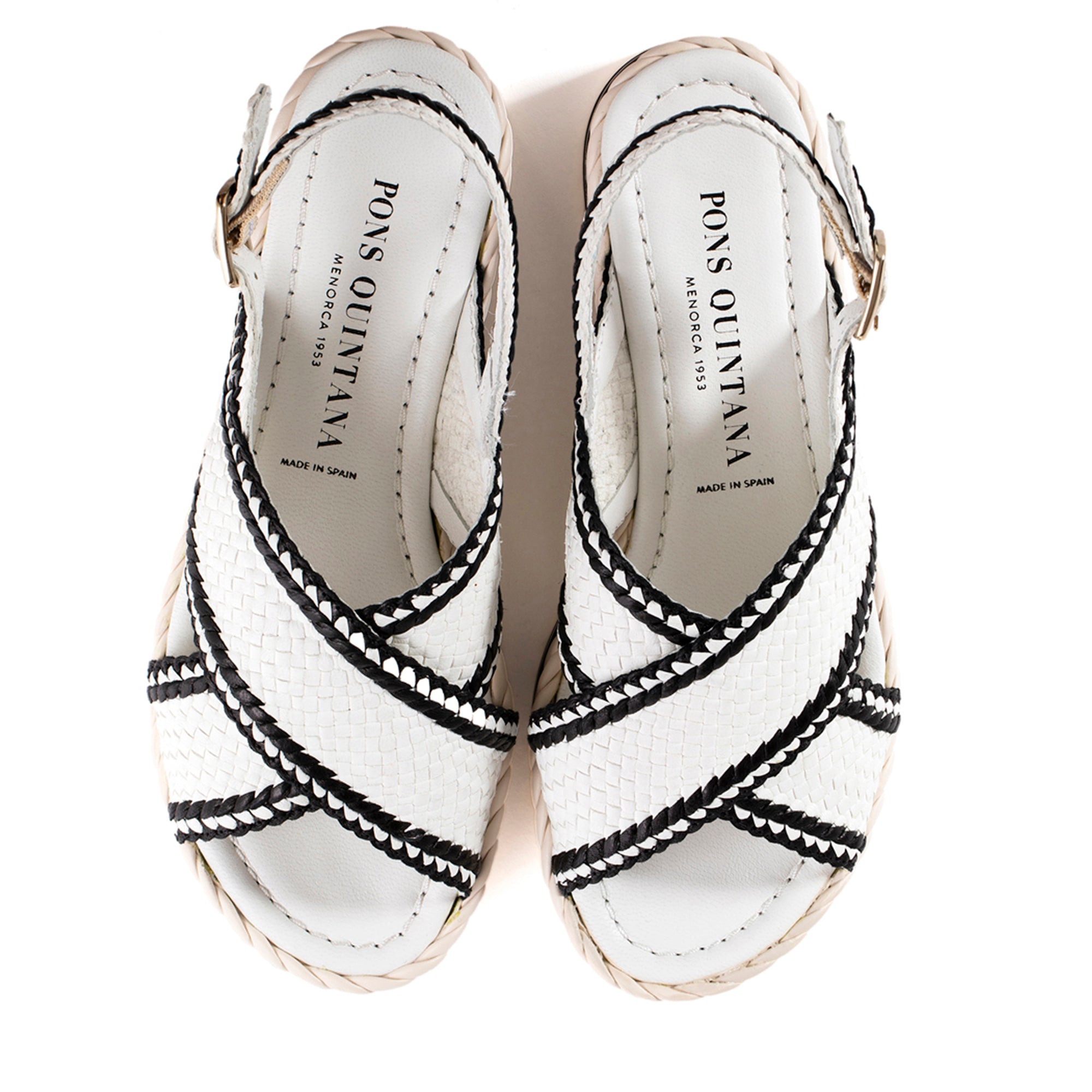 SANDALIA PLATAFORMA MILAN WET MILK & NEGRO