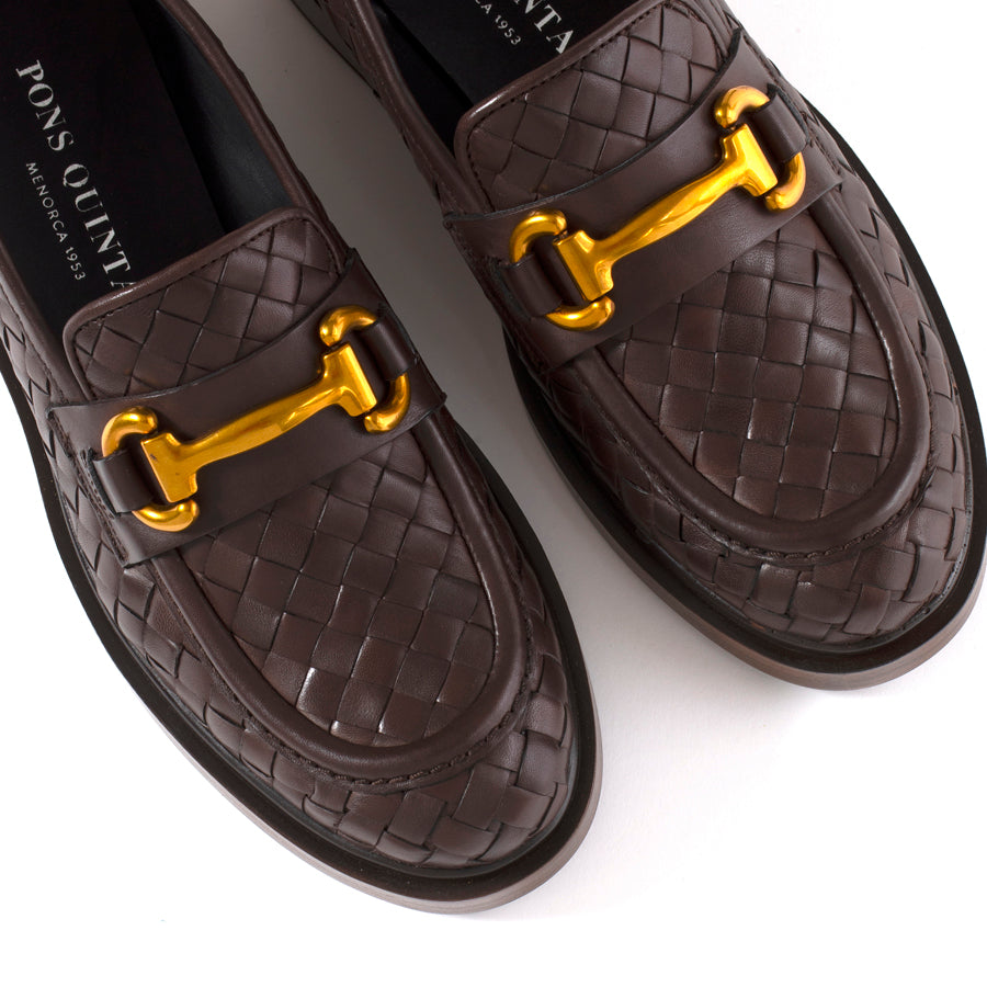 MOCASIN SELINE TRENZADO 10MM EBANO