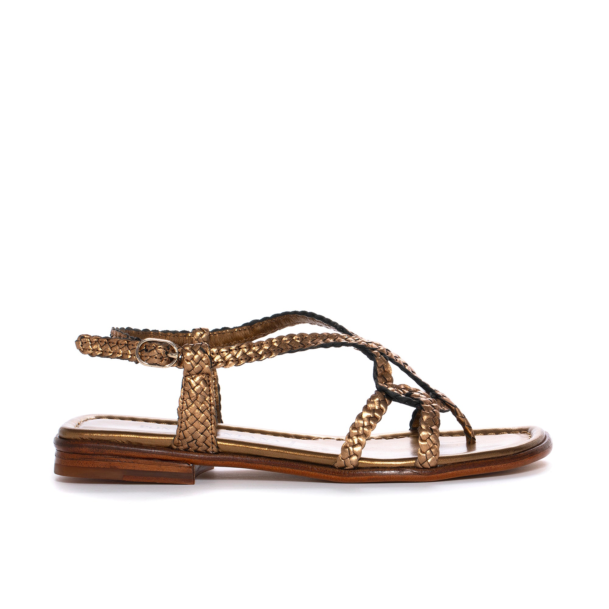 SANDALIA PLANA TINA METAL OASSI