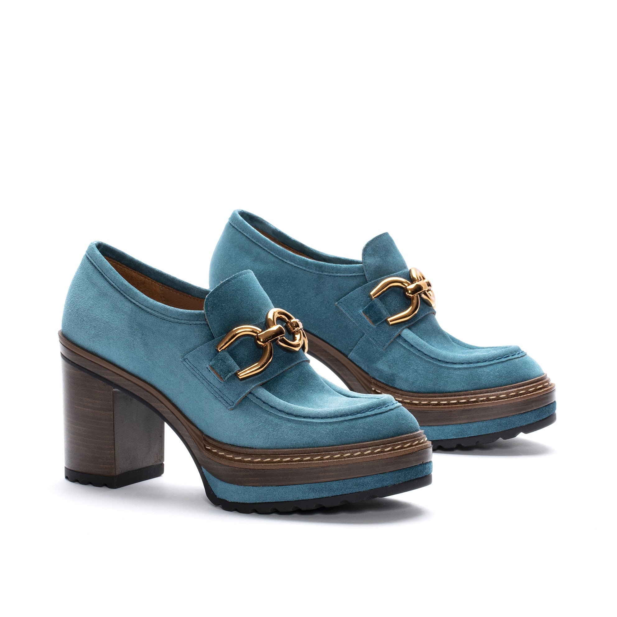 ZAPATO TACON OLIVIA VELOUR SKY BLUE