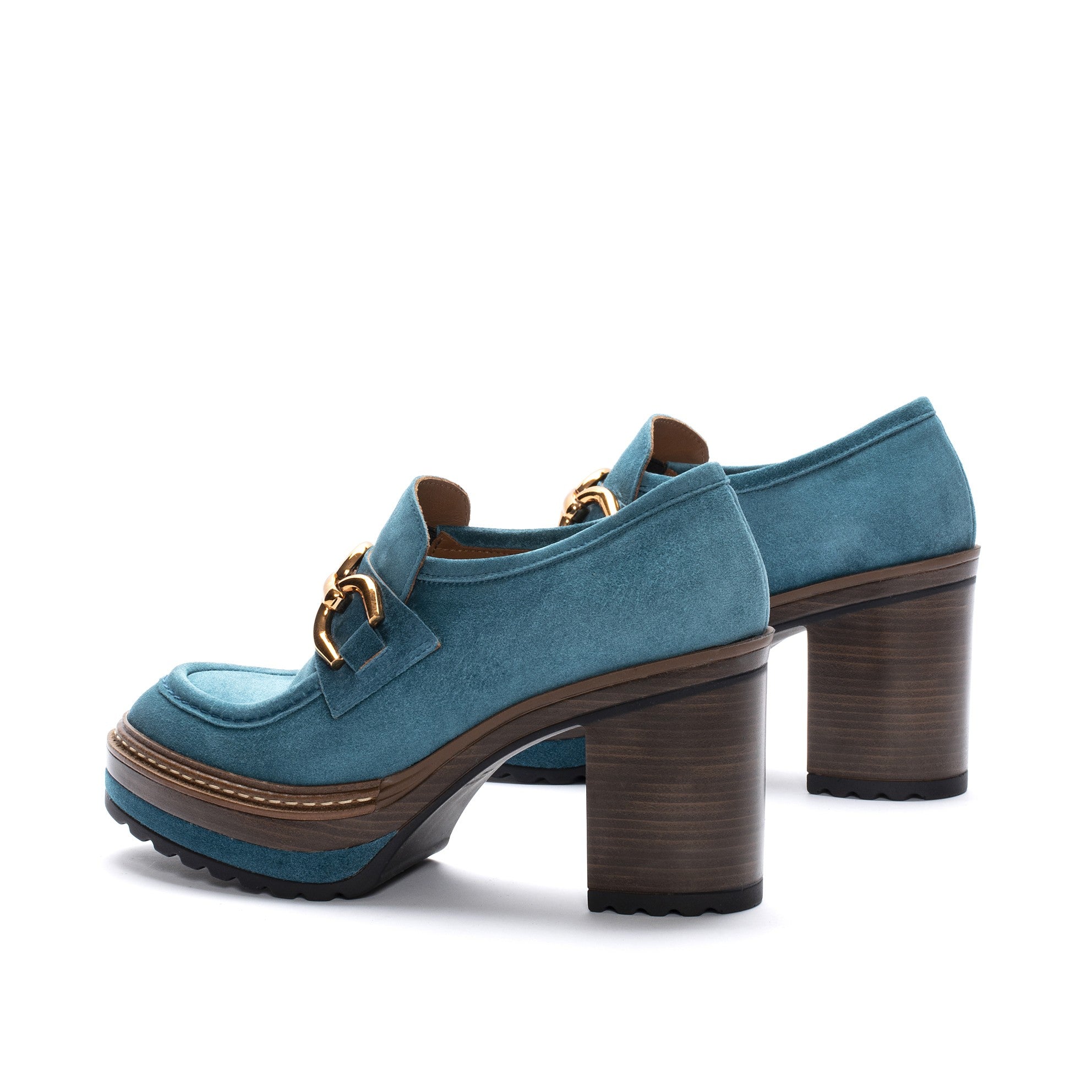 ZAPATO TACON OLIVIA VELOUR SKY BLUE