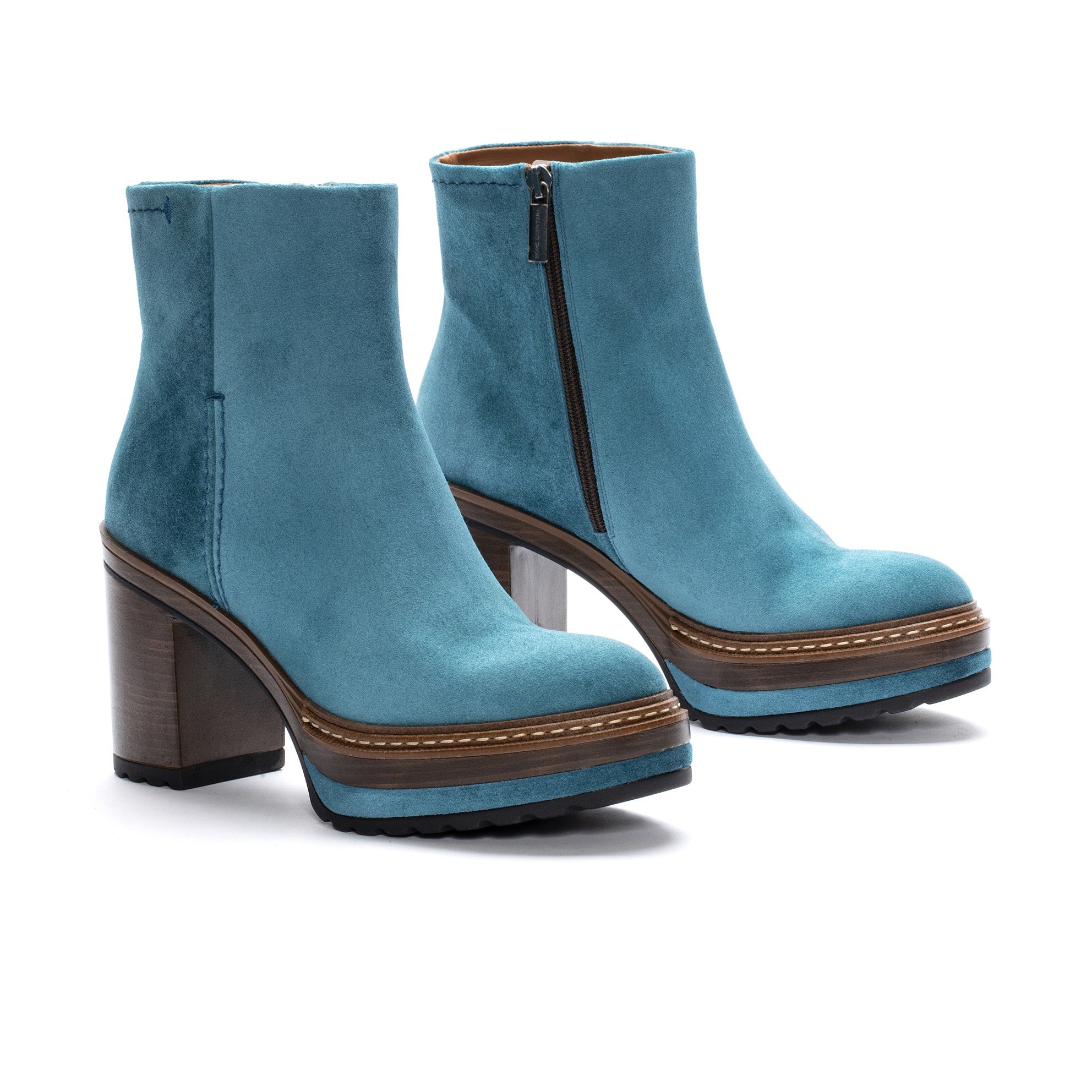 BOTIN TACON OLIVIA VELOUR SKY BLUE