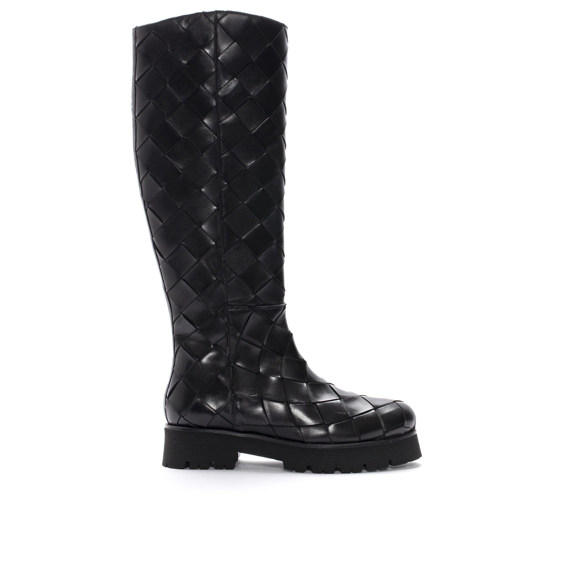 BOTA JENNY TRENZADO 25 MM NEGRO