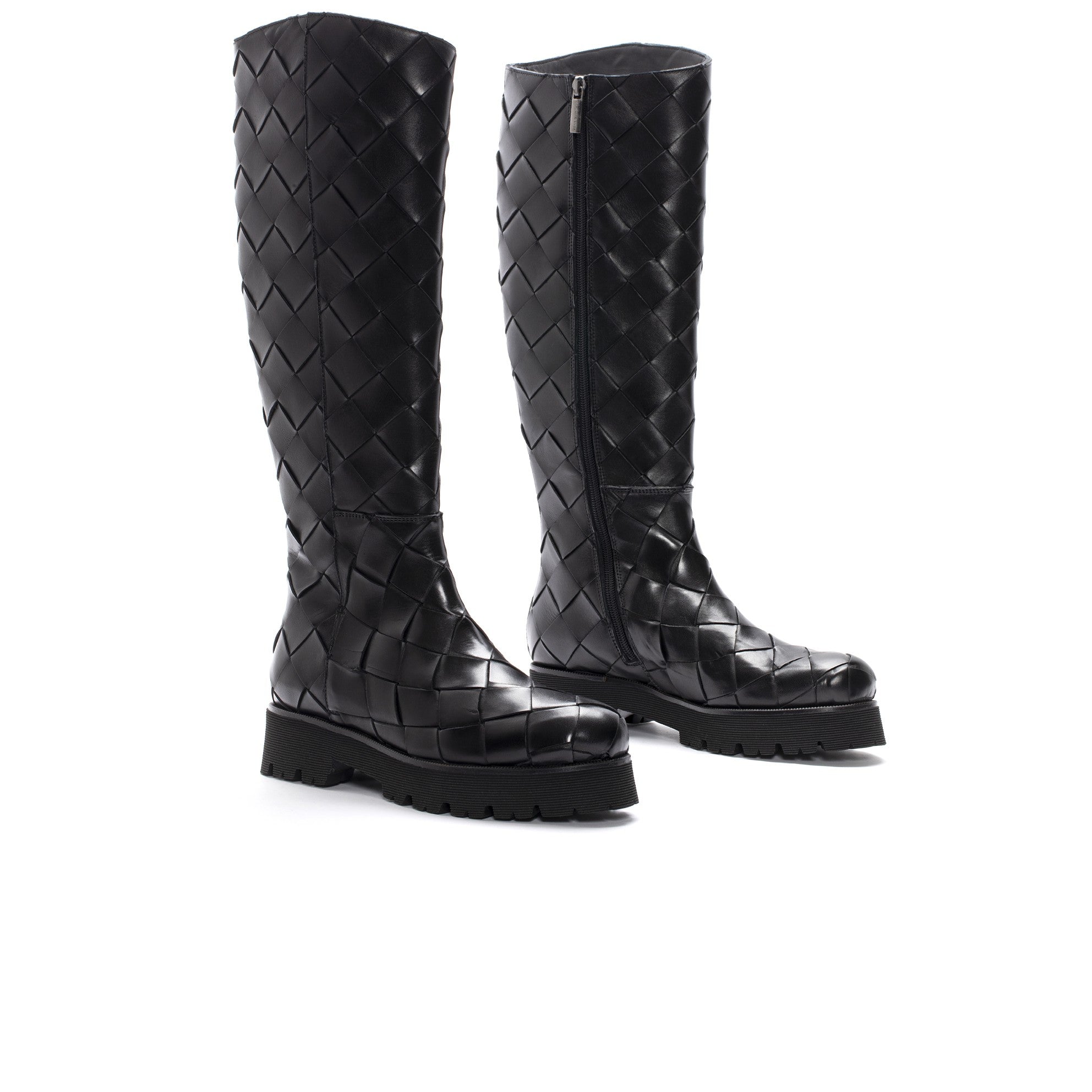 BOTA JENNY TRENZADO 25 MM NEGRO