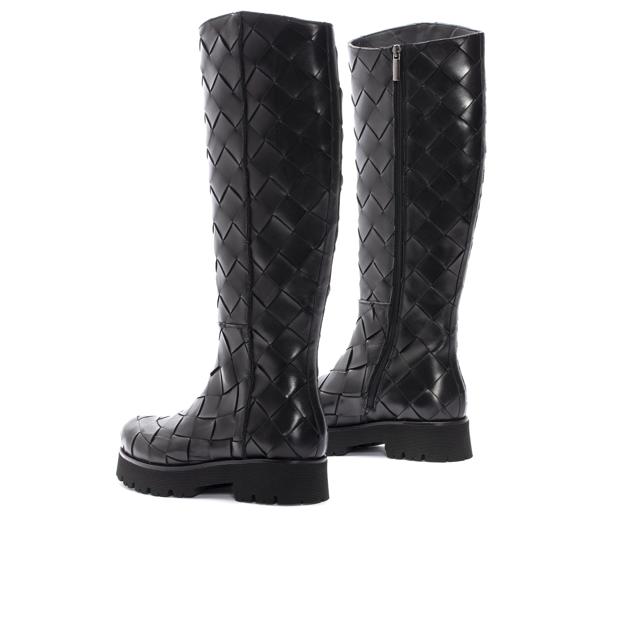 BOTA JENNY TRENZADO 25 MM NEGRO