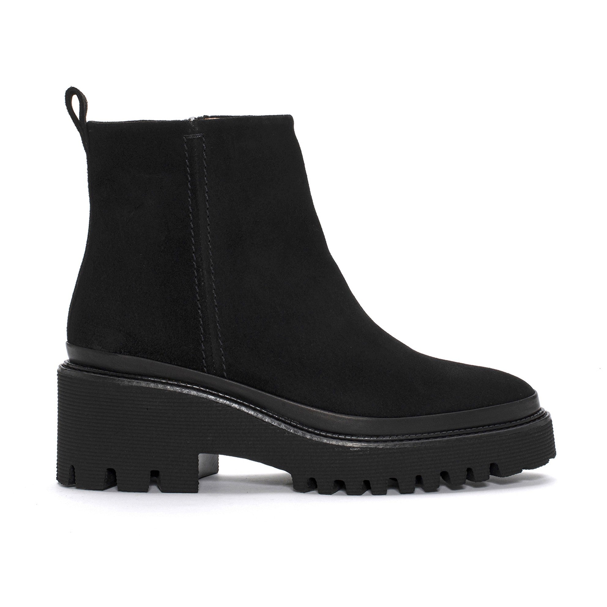 BOTIN PLATAFORMA CARMEN VELOUR NEGRO