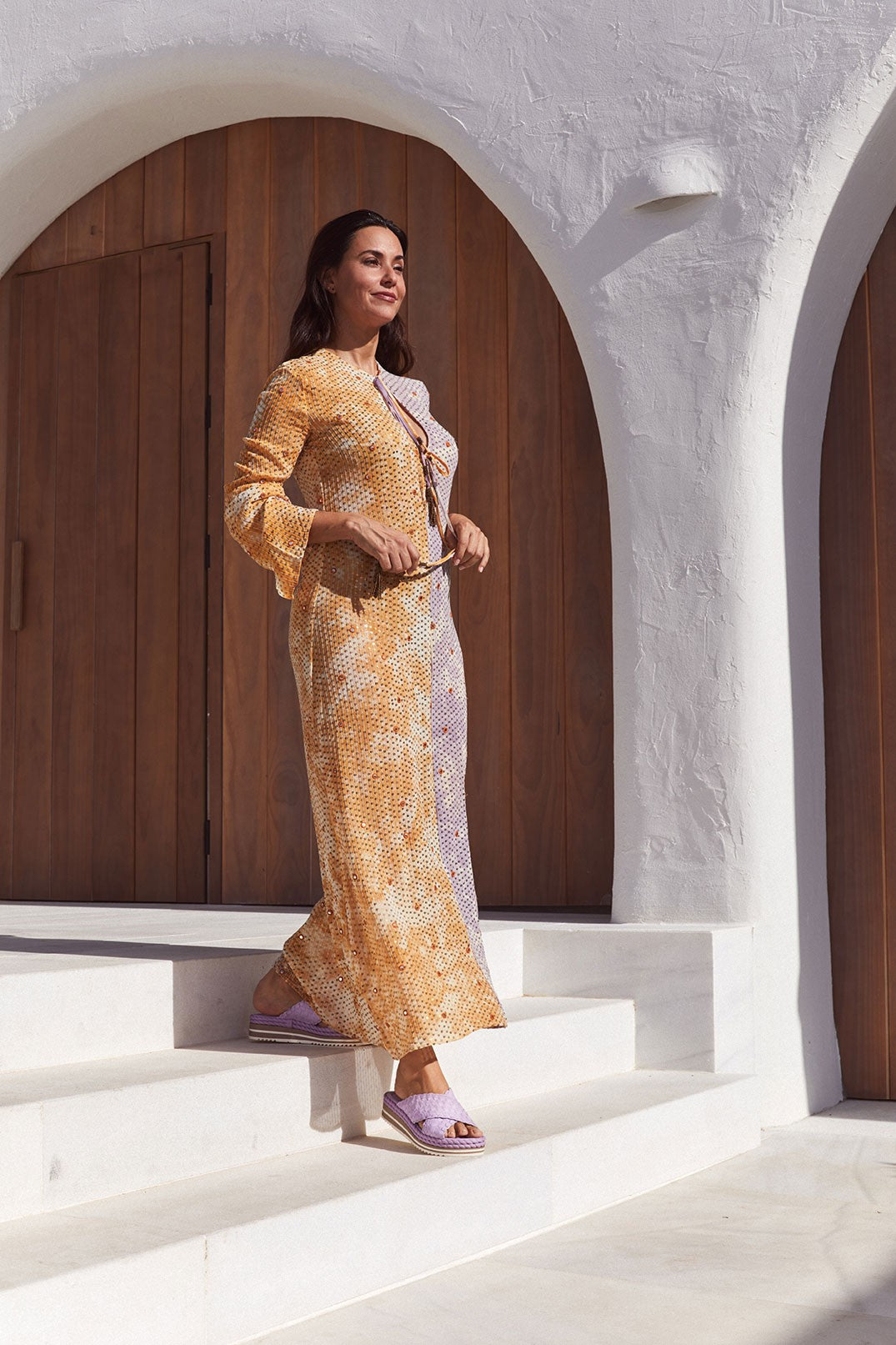 SANDALIA PLATAFORMA MILAN WET LAVANDA