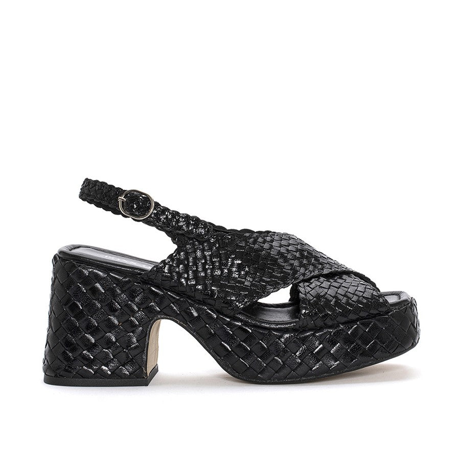 GUINEA BLACK HEELED SANDAL