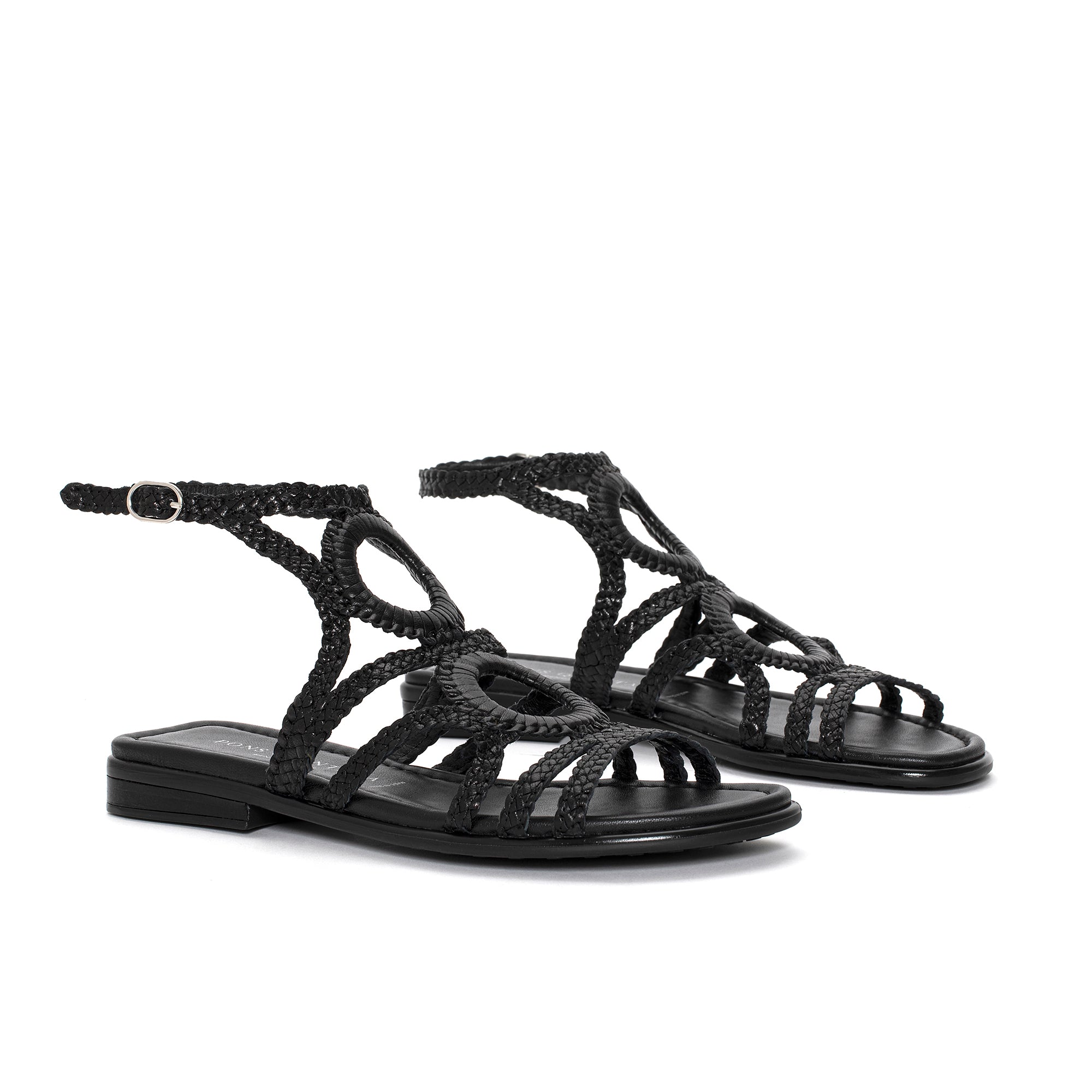 SANDALIA PLANA TINA NEGRO