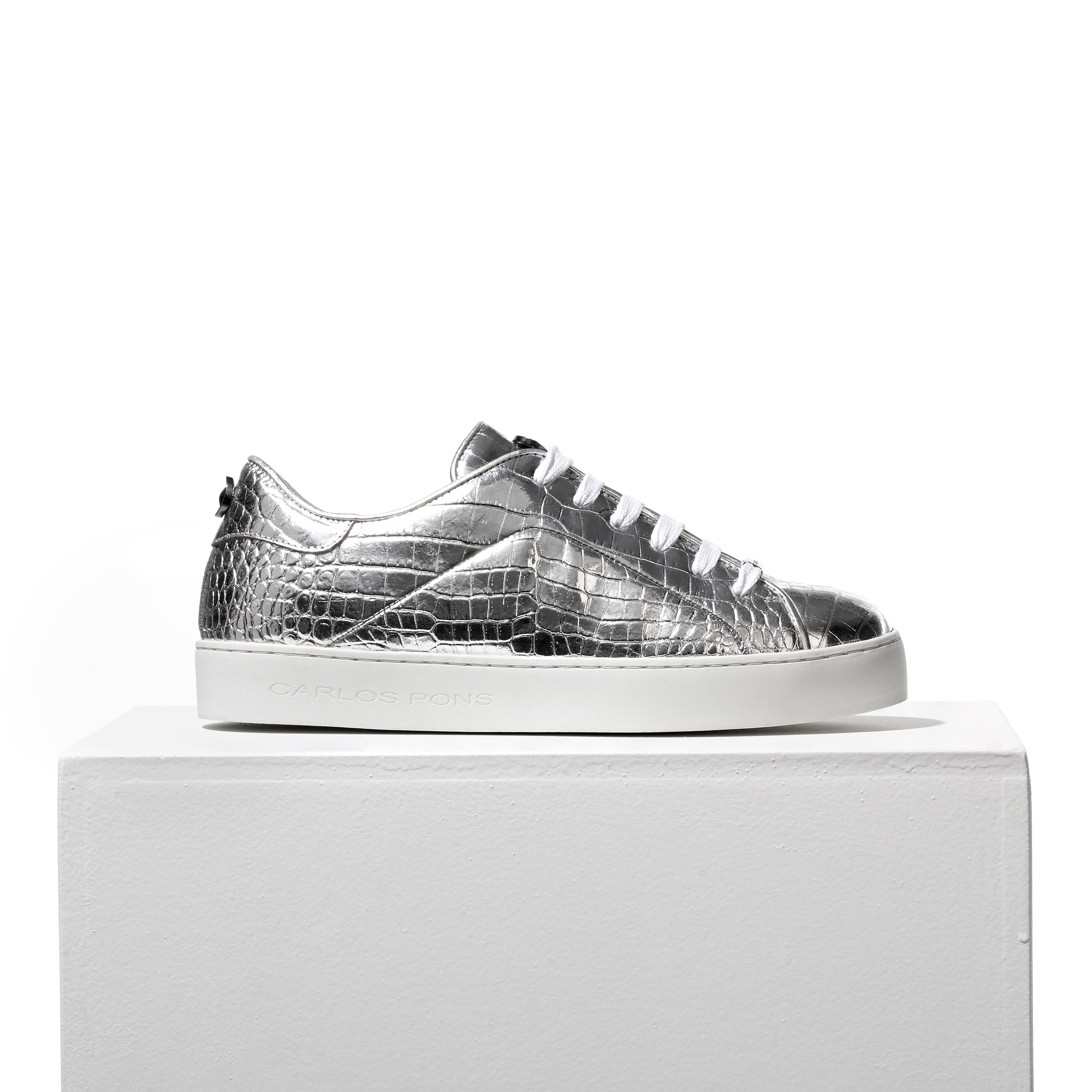 SNEAKER JADE COCCO PLATA