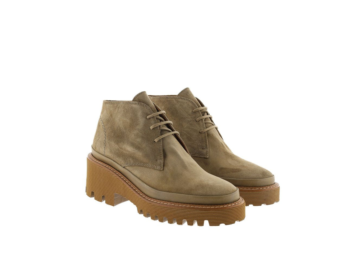 BOTIN PLATAFORMA CARMEN VELOUR TAUPE