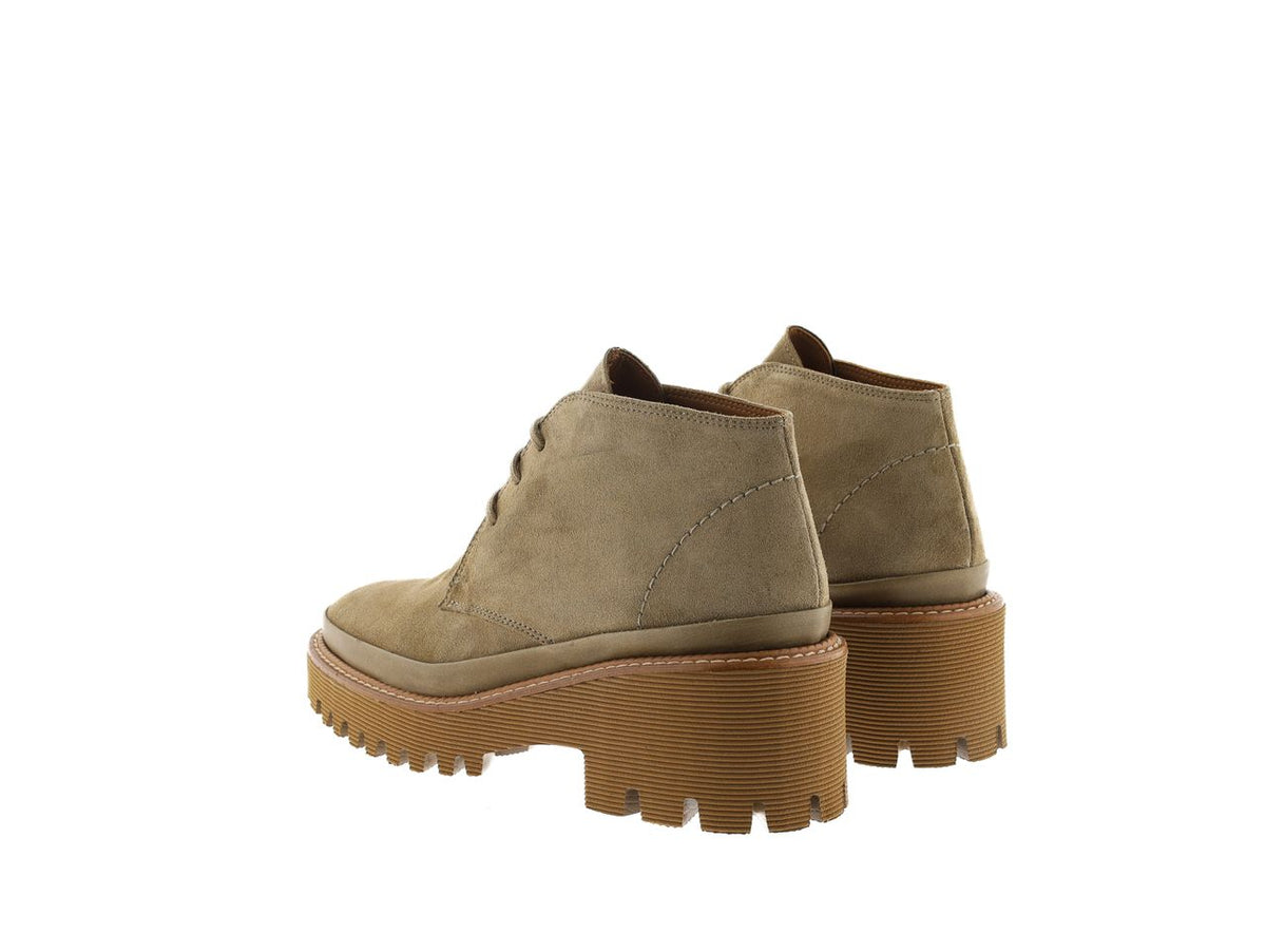 BOTIN PLATAFORMA CARMEN VELOUR TAUPE
