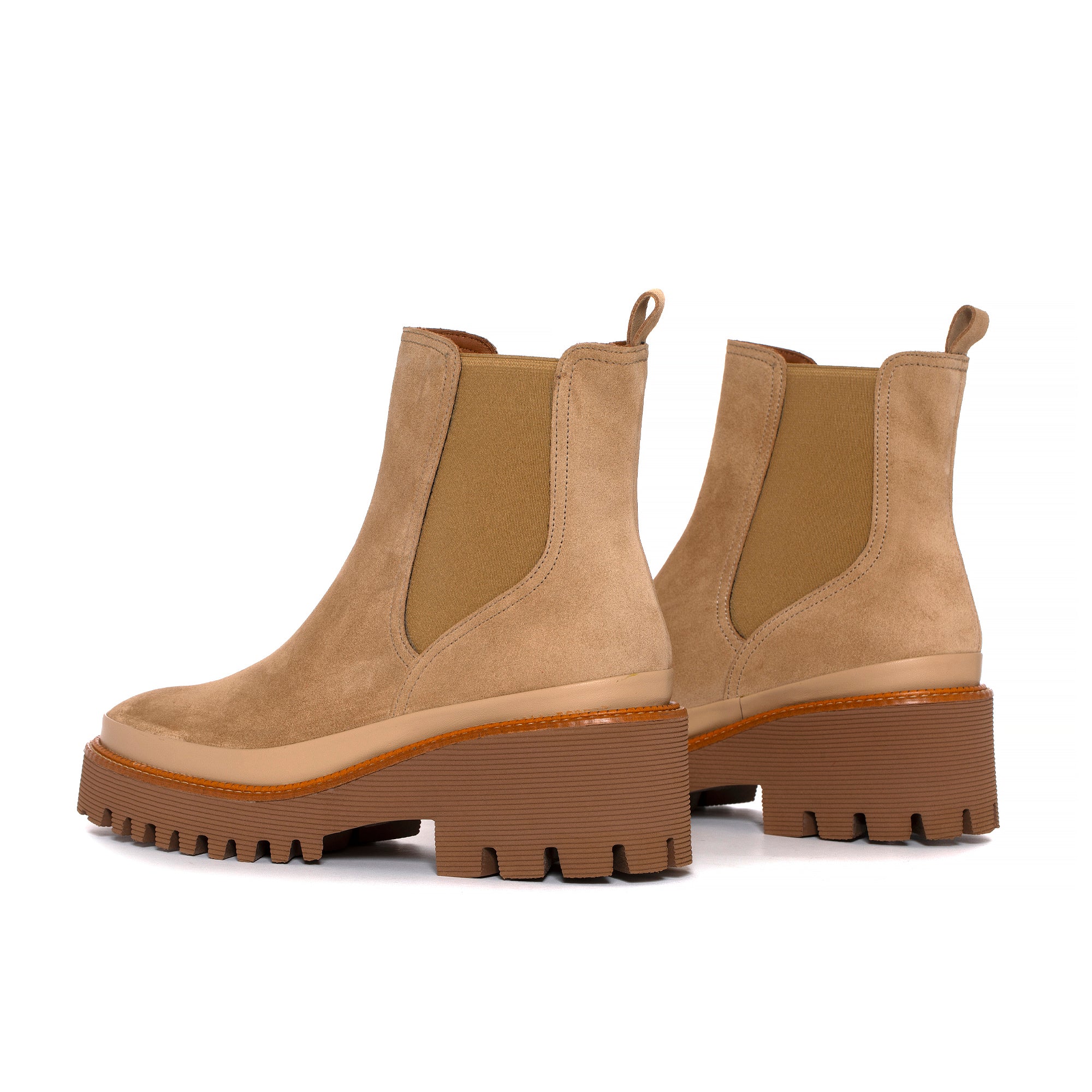 CARMEN VELOR CAMEL PLATFORM BOOT