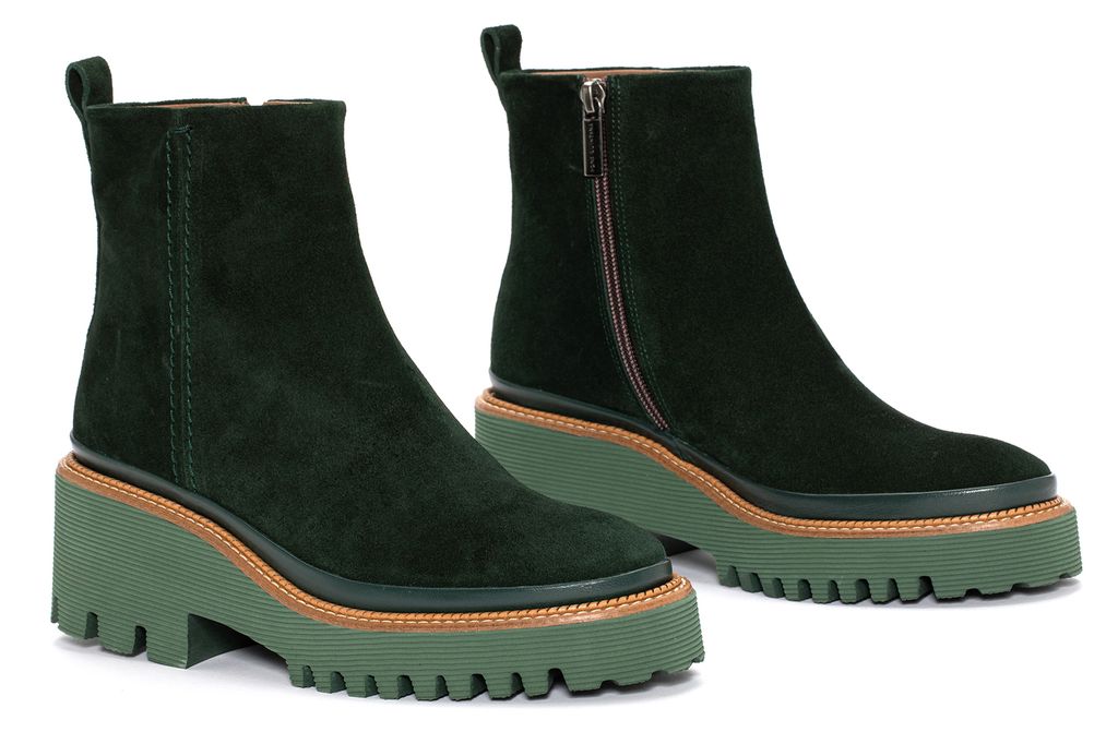 BOTIN PLATAFORMA CARMEN VELOUR BOSQUE