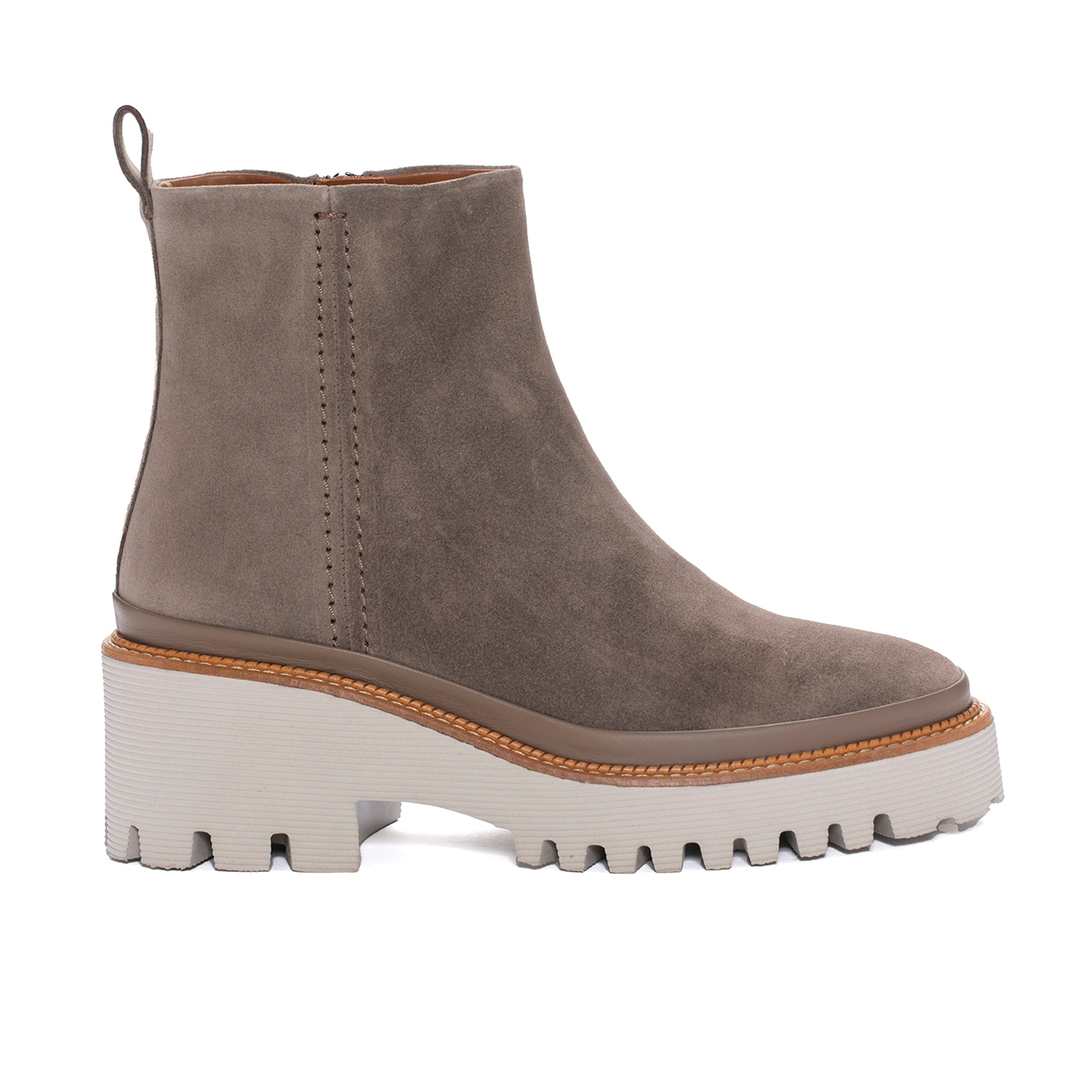 BOTIN PLATAFORMA CARMEN VELOUR TOPO