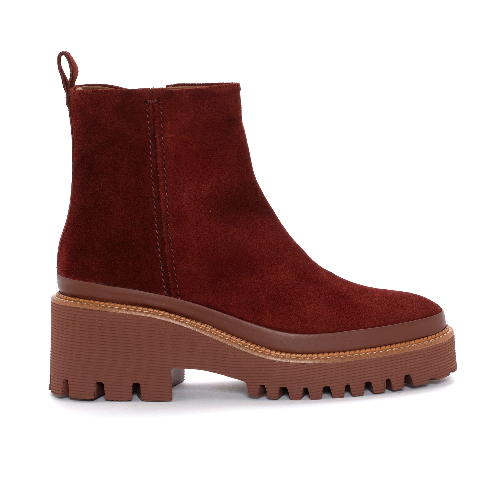 BOTIN PLATAFORMA CARMEN VELOUR BRANDY