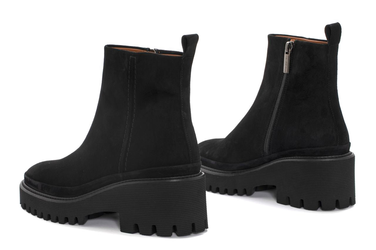 CARMEN PLATFORM ANKLE BOOT IN BLACK SUEDE