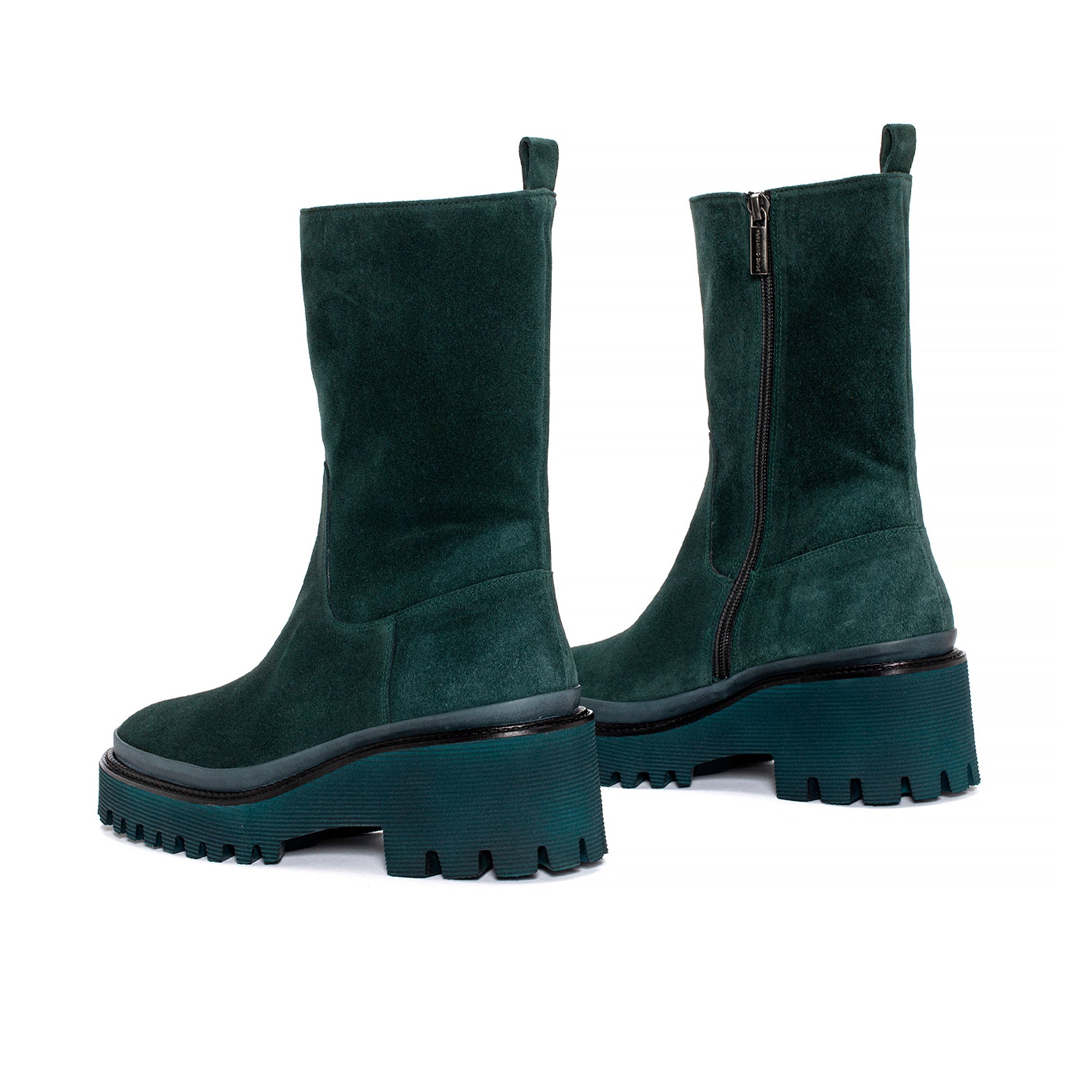 BOTA PLATAFORMA CARMEN VELOUR PETROLEO