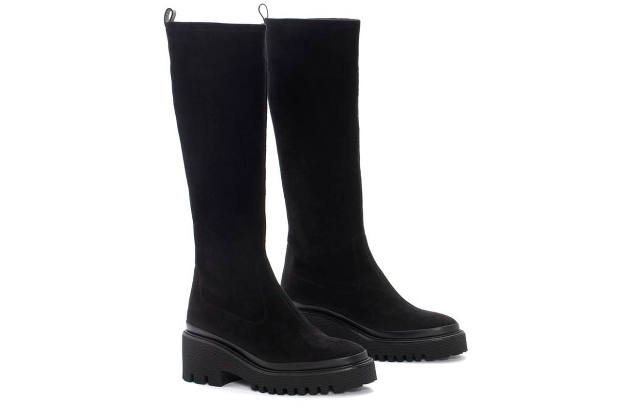 BOTA CARMEN VELOUR JET STRECH NEGRO