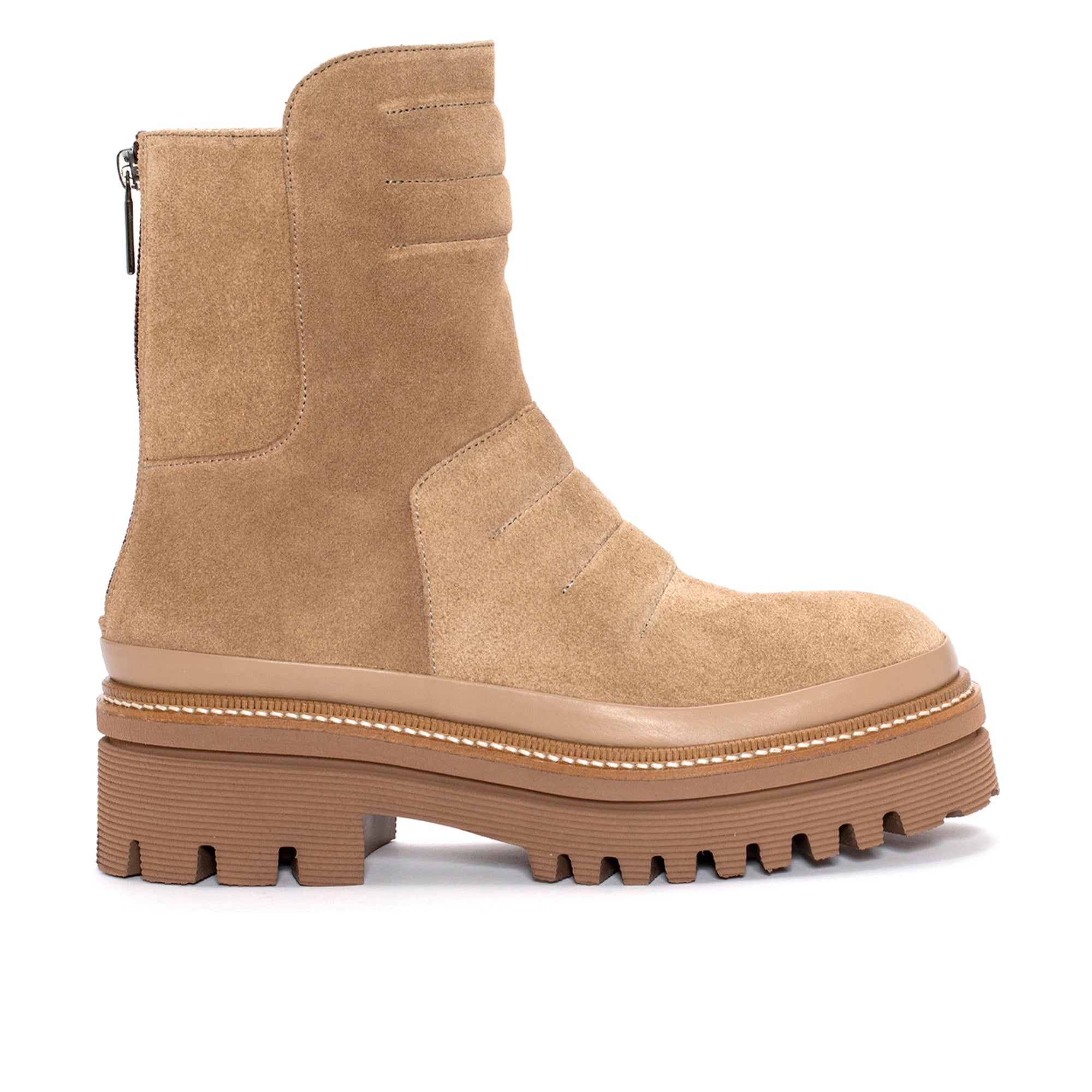 BOTIN PLATAFORMA ROMINA VELOUR CAMEL