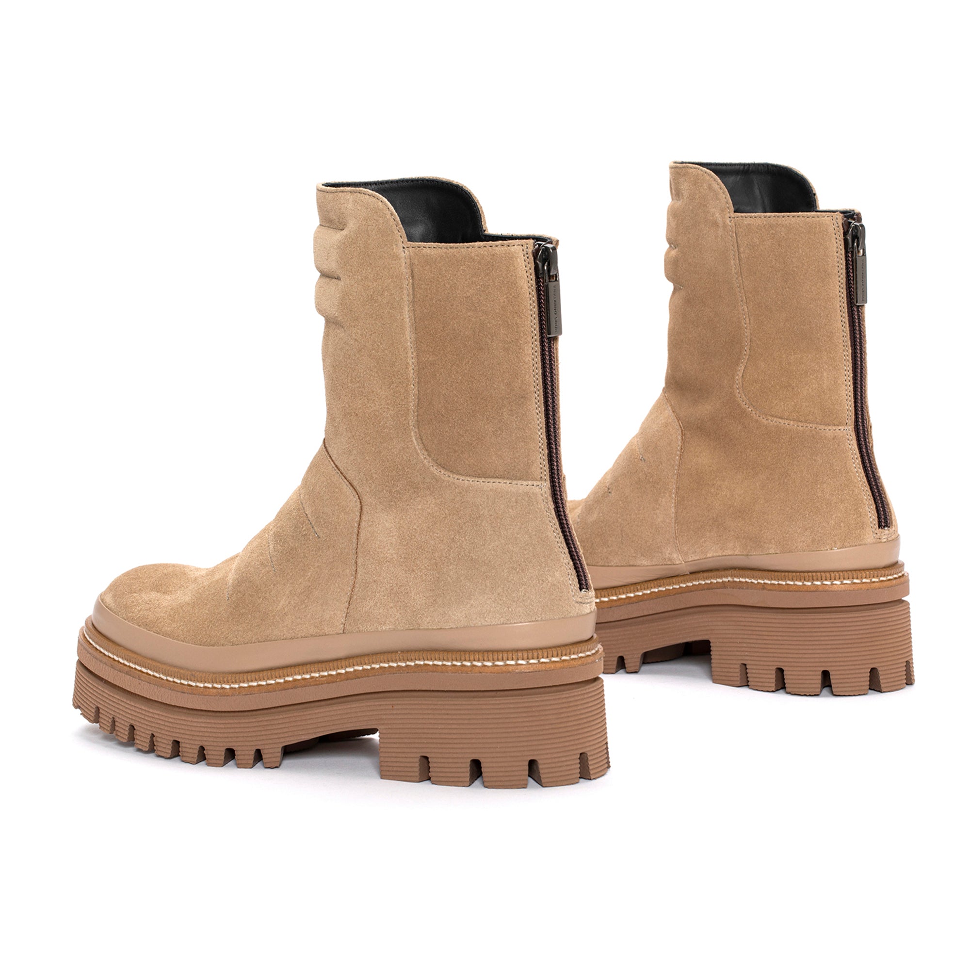 BOTIN PLATAFORMA ROMINA VELOUR CAMEL