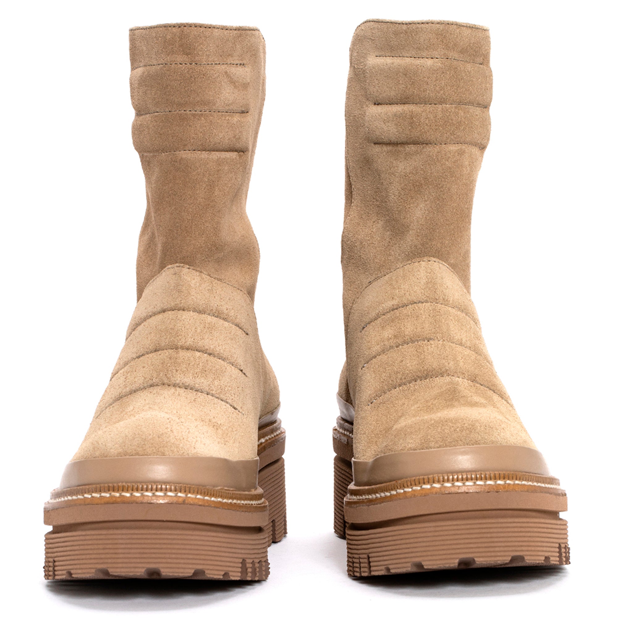 BOTIN PLATAFORMA ROMINA VELOUR CAMEL