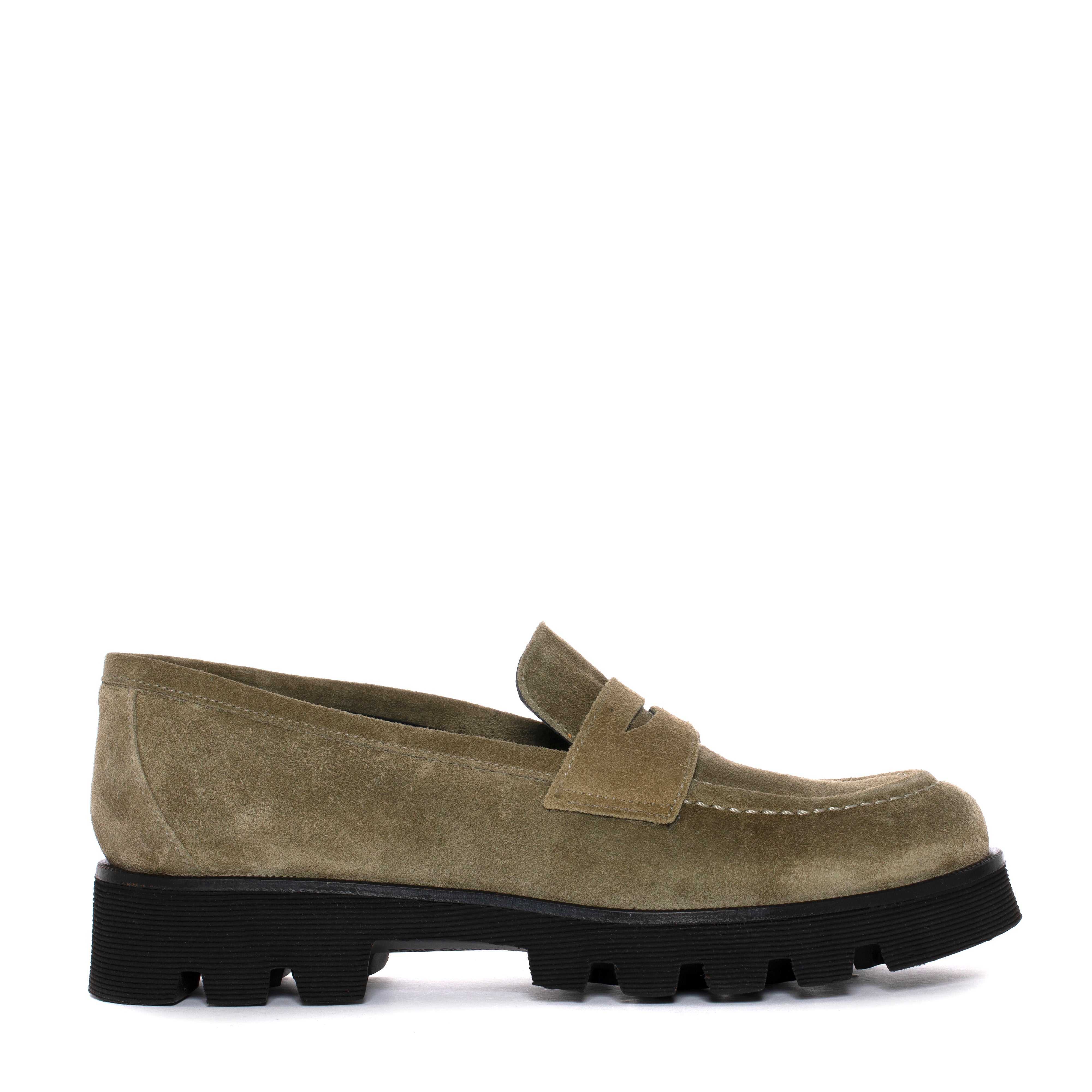 MOCASIN JENNY VELOUR OLIVA