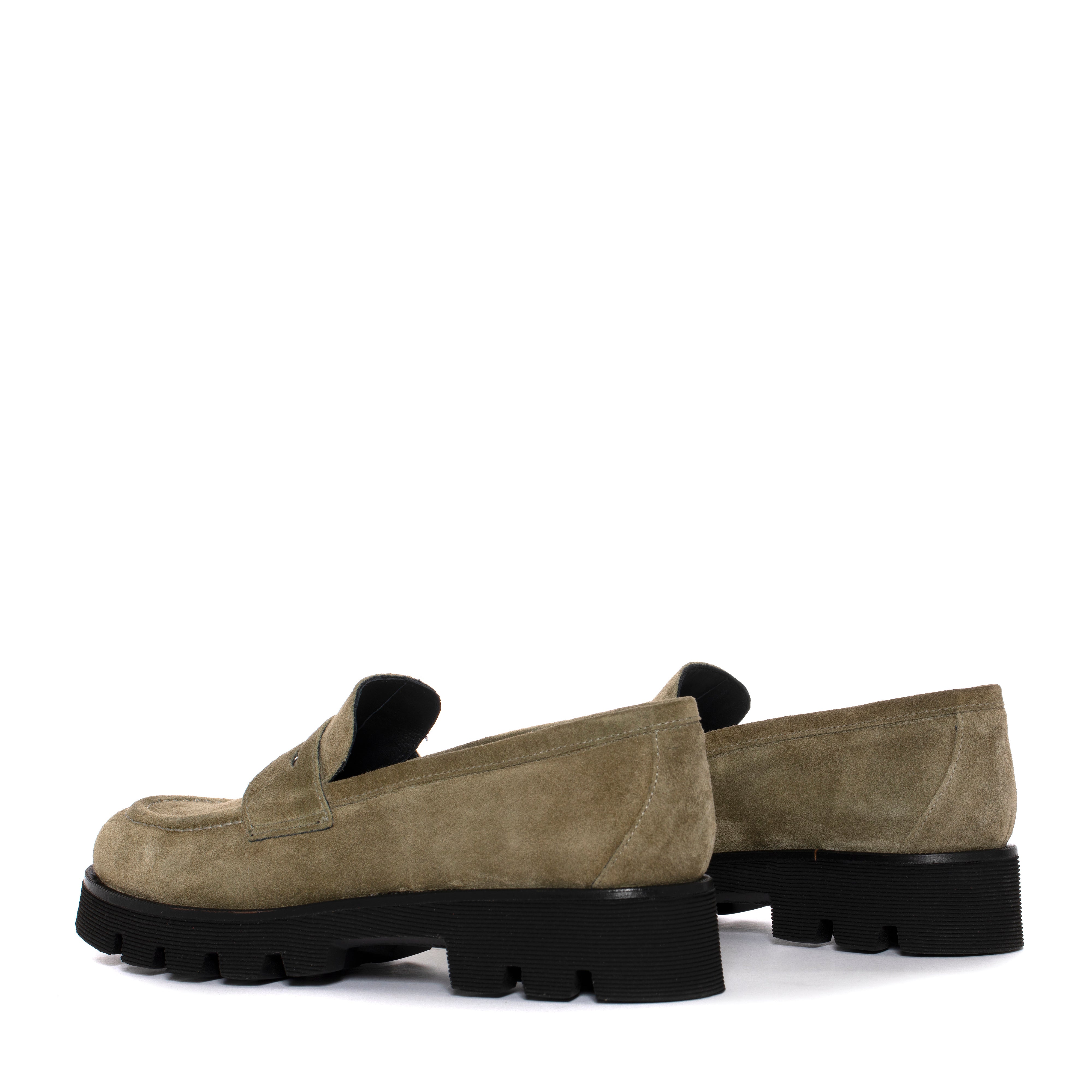 MOCASIN JENNY VELOUR OLIVA