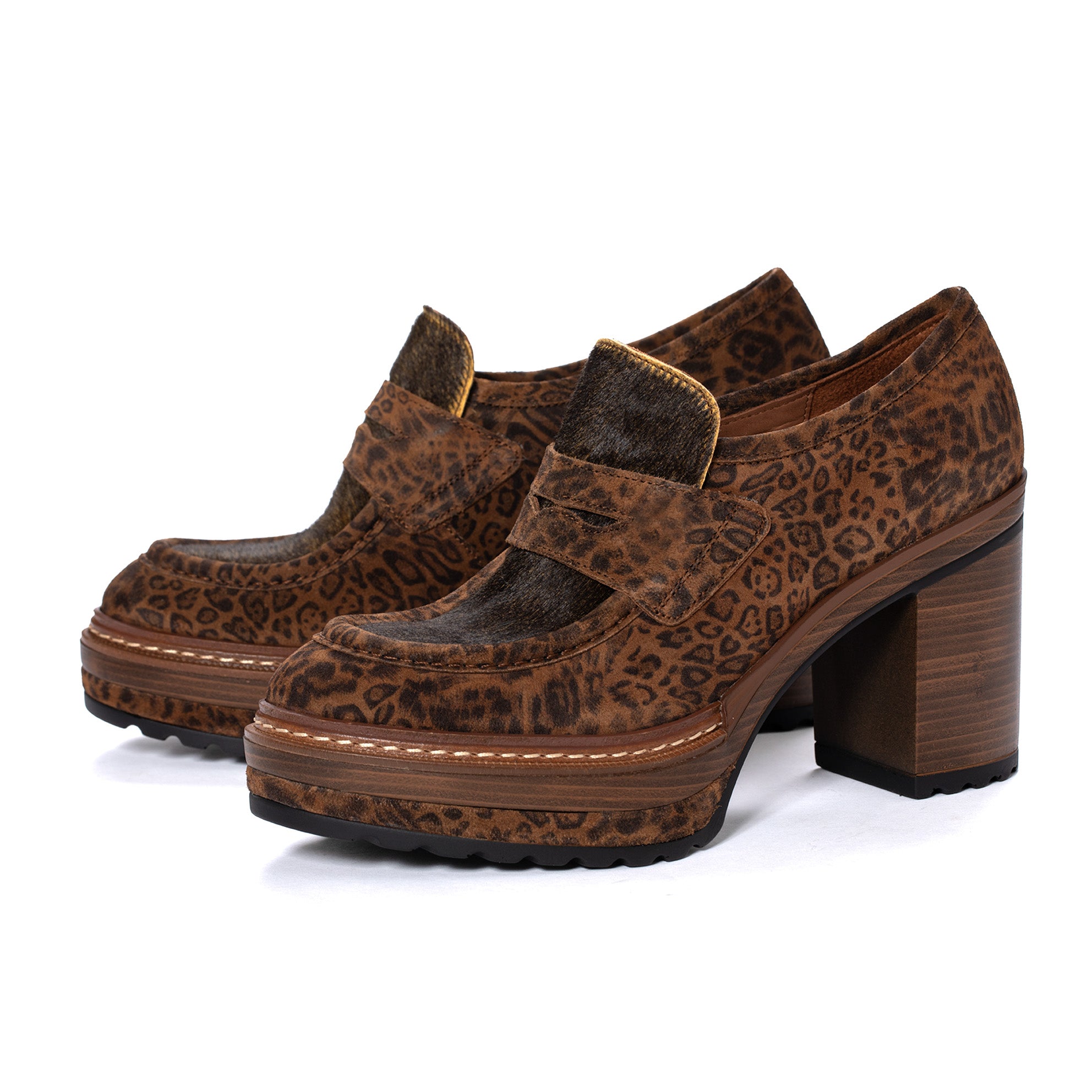 ZAPATO TACON OLIVIA LEOPARDINO TOFFE