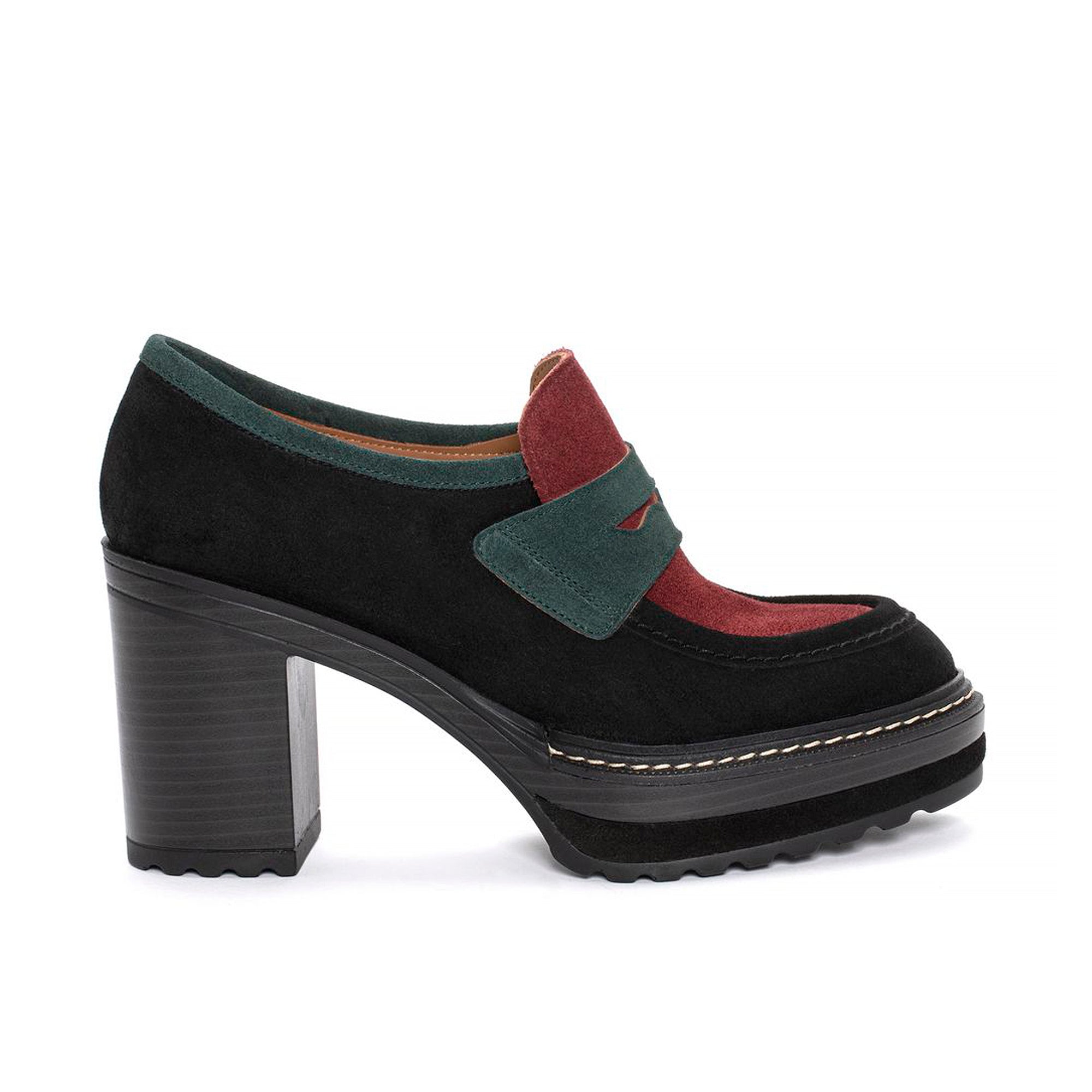 OLIVIA COMBI VELOR PETROLEUM HEEL SHOE