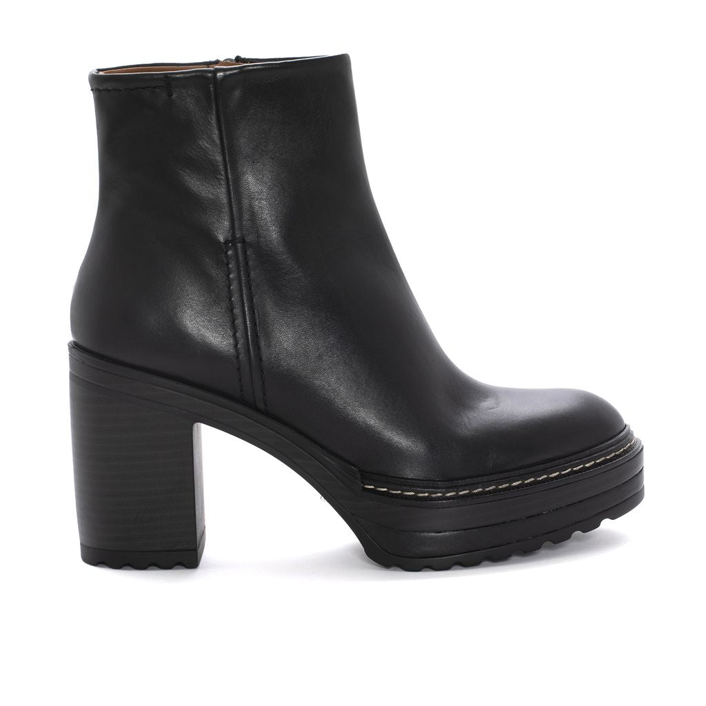BOTIN TACON OLIVIA BABY CALF NEGRO