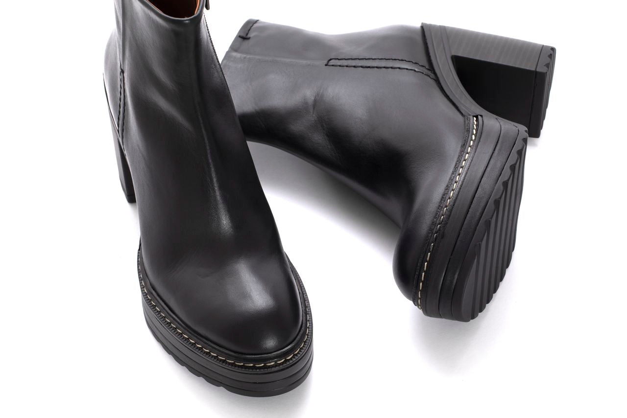 BOTIN TACON OLIVIA BABY CALF NEGRO