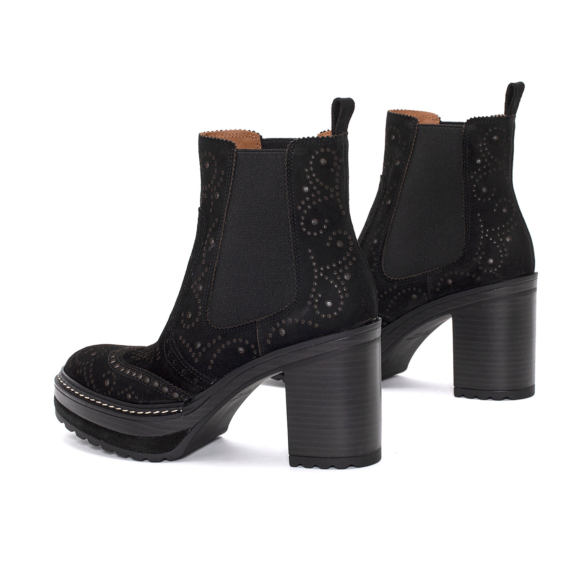 BOTIN TACON OLIVIA VELOUR NEGRO