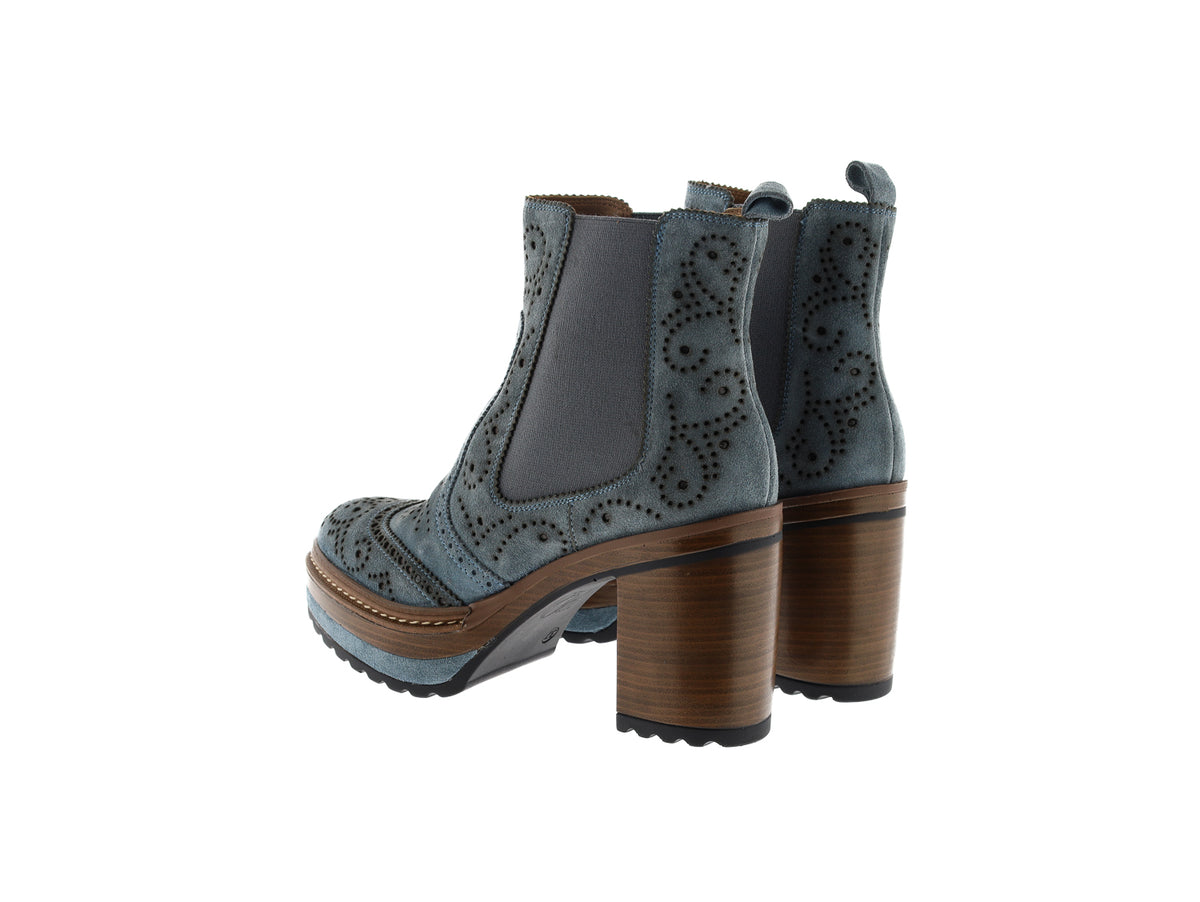 BOTIN TACON OLIVIA VELOUR AQUA