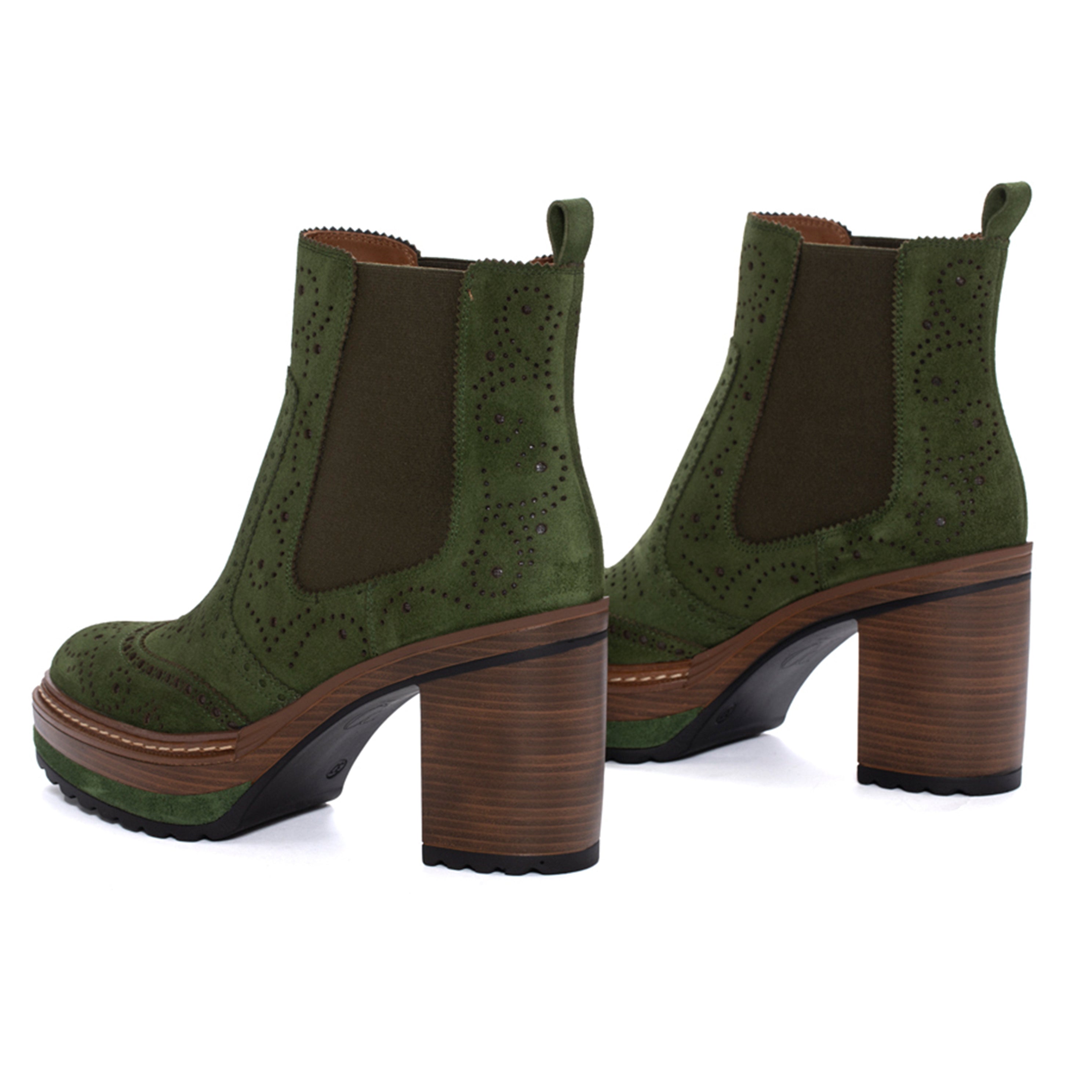 BOTIN TACON OLIVIA VELOUR MUSGO