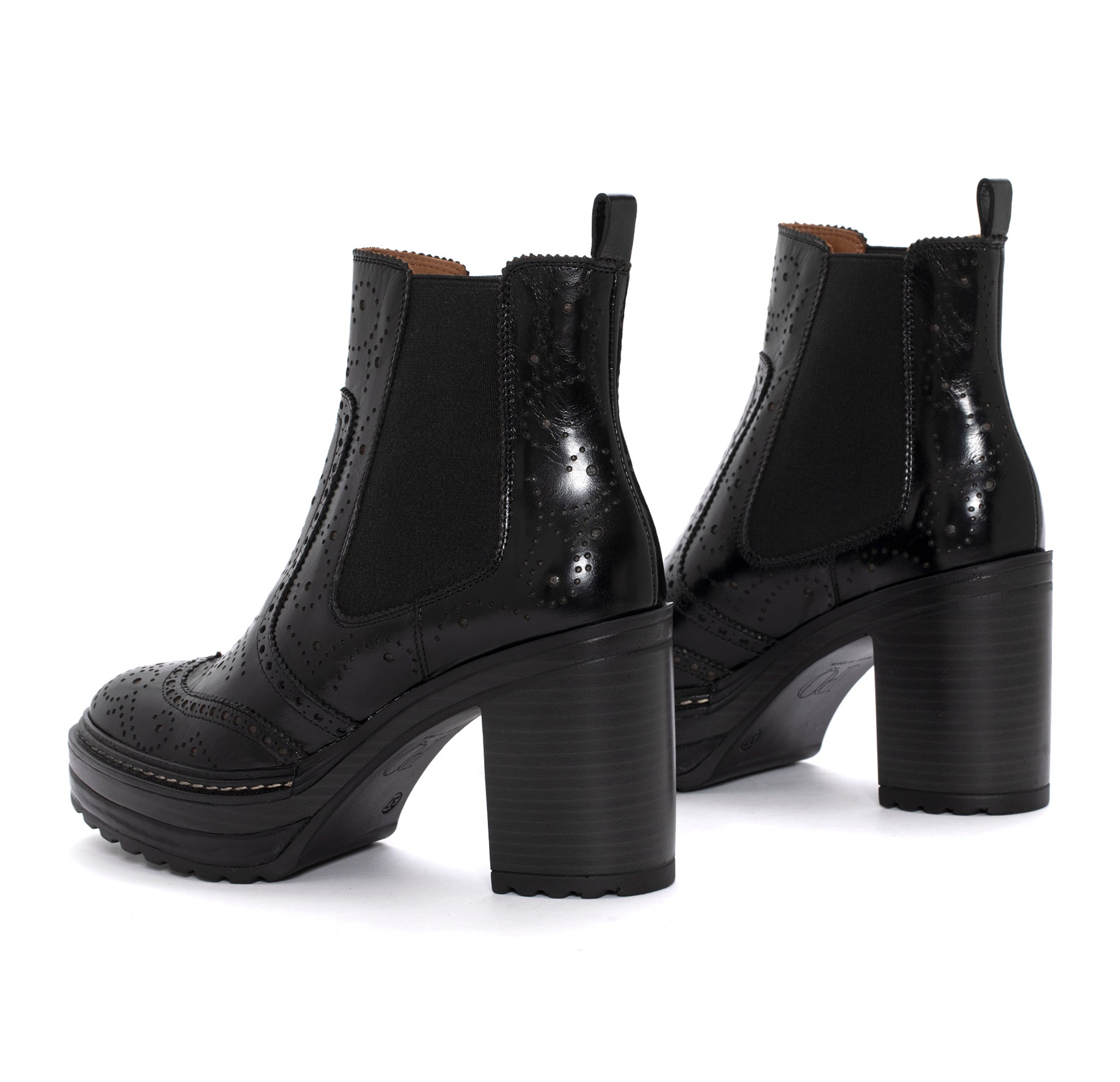 OLIVIA BRANCH BLACK HEEL BOOT