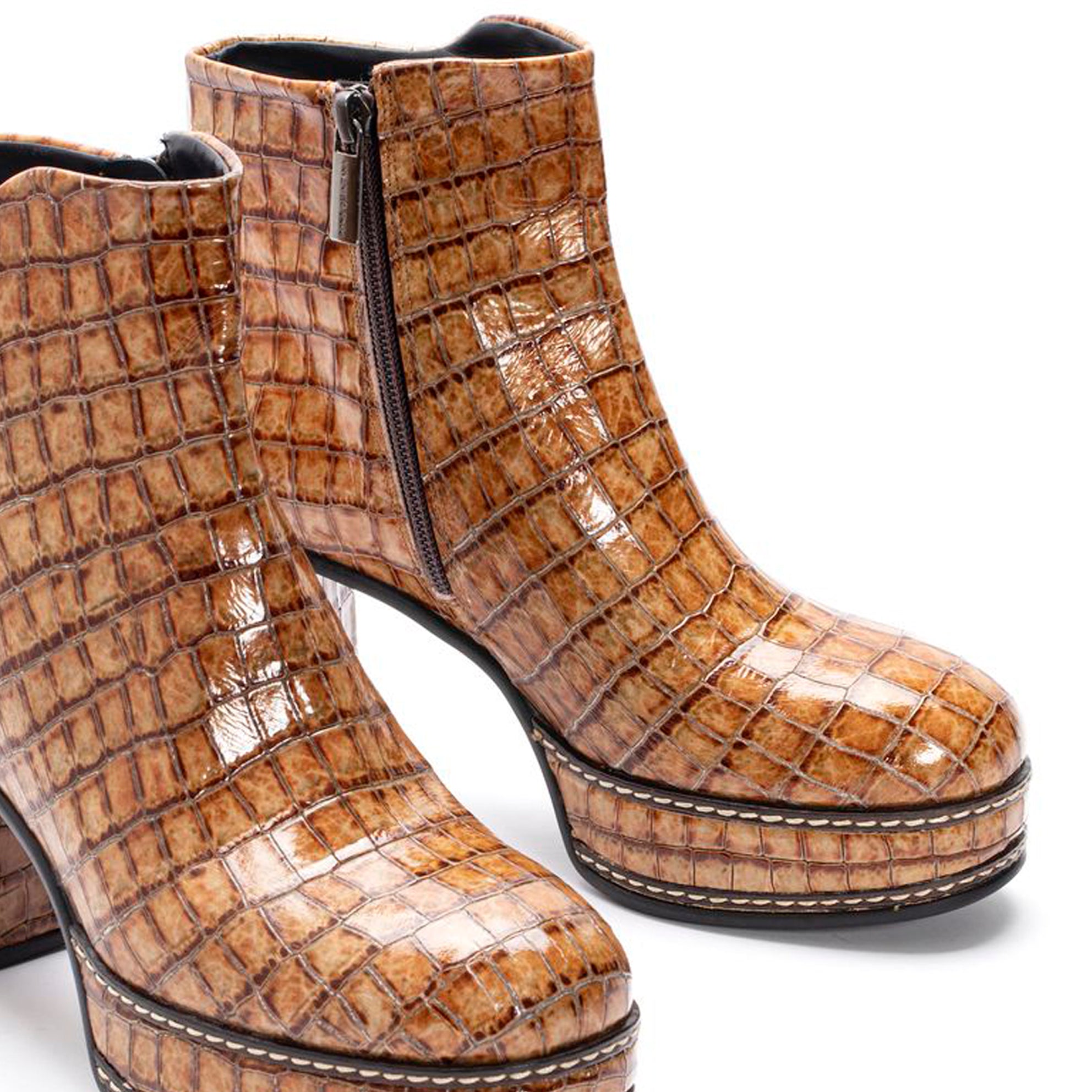 BOTIN TACON CRISTAL CAIMAN MIEL