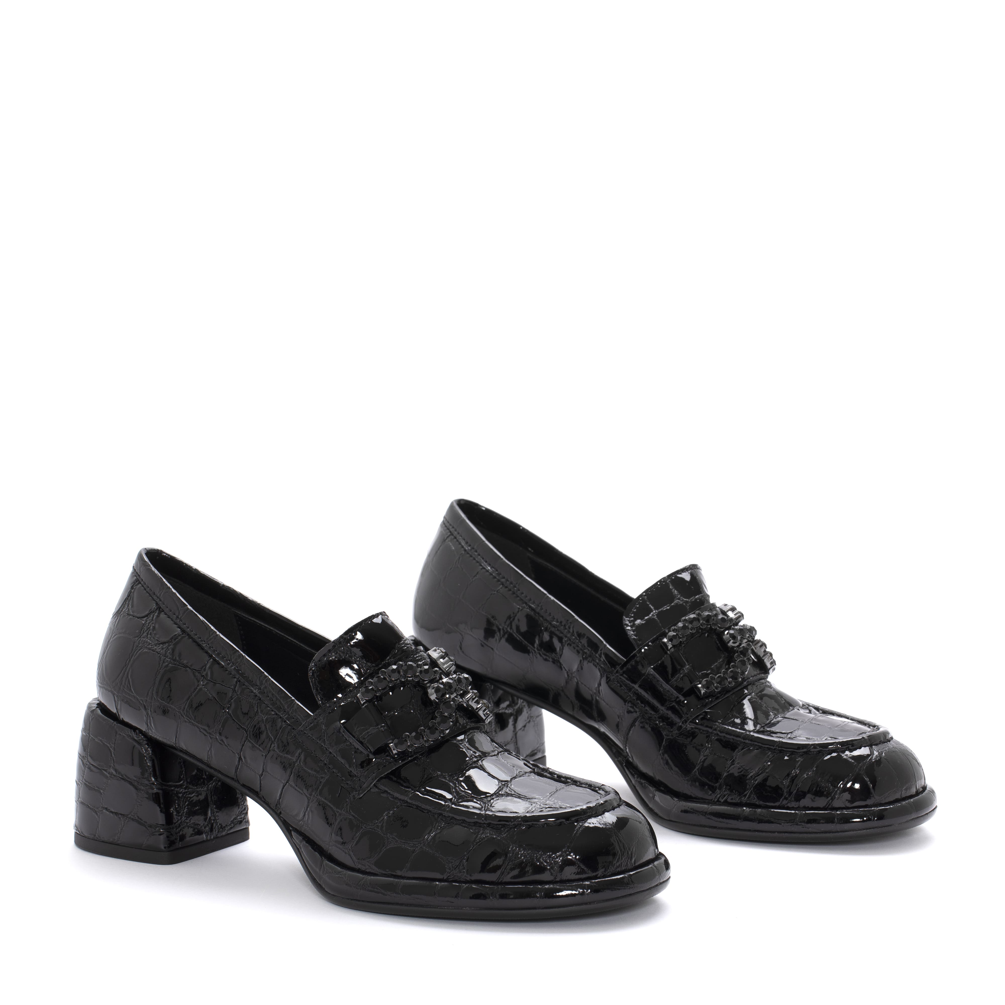 EMILIA ZAMBIA BLACK HEEL SHOE