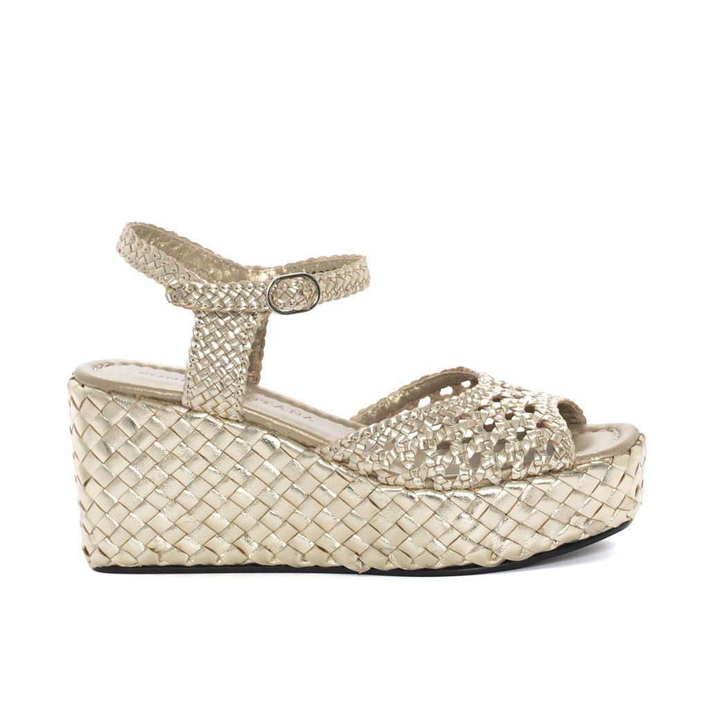 SANDALIA PLATAFORMA ANKARA METAL PLATINO