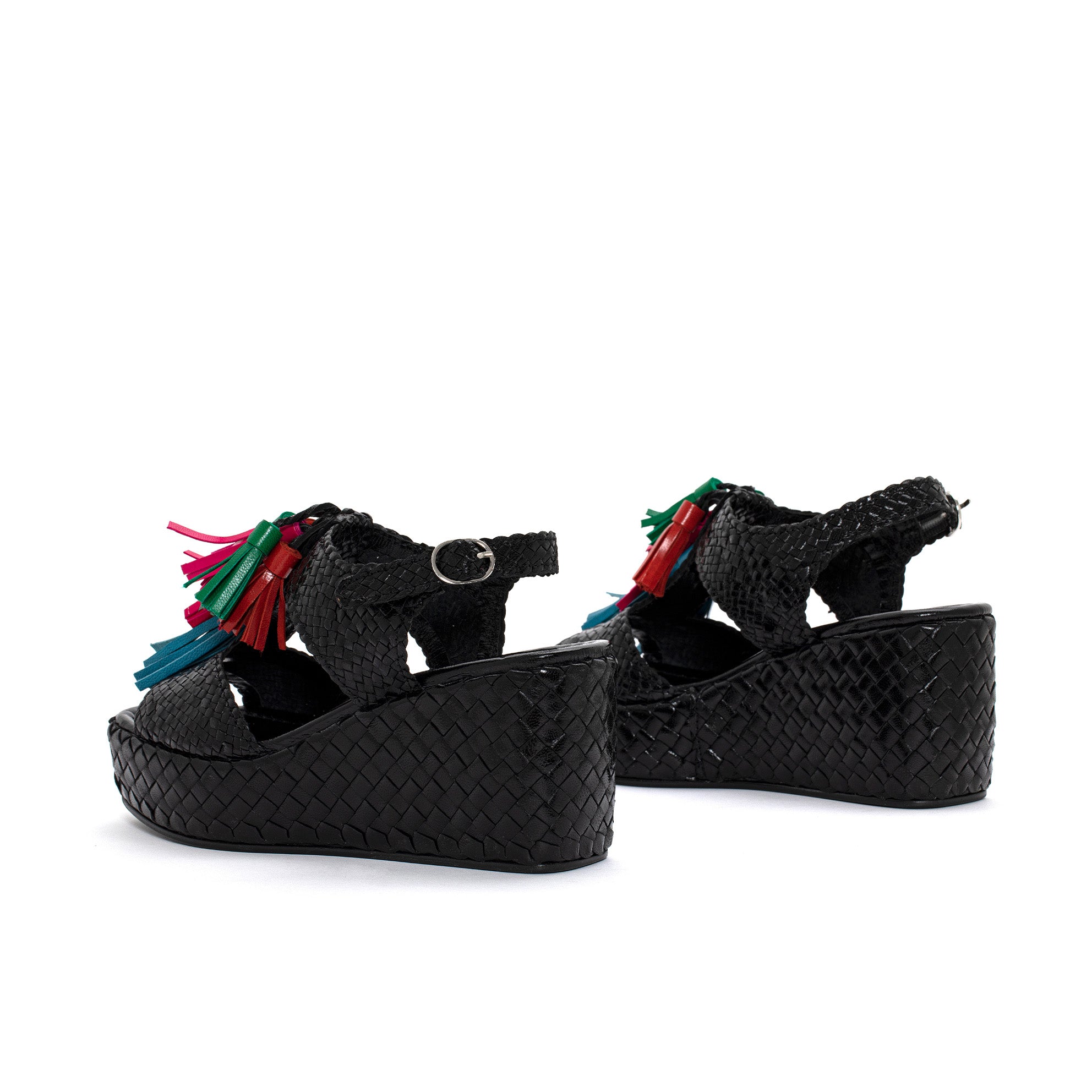 SANDALIA PLATAFORMA ANKARA NEGRO - MULTICOLOR